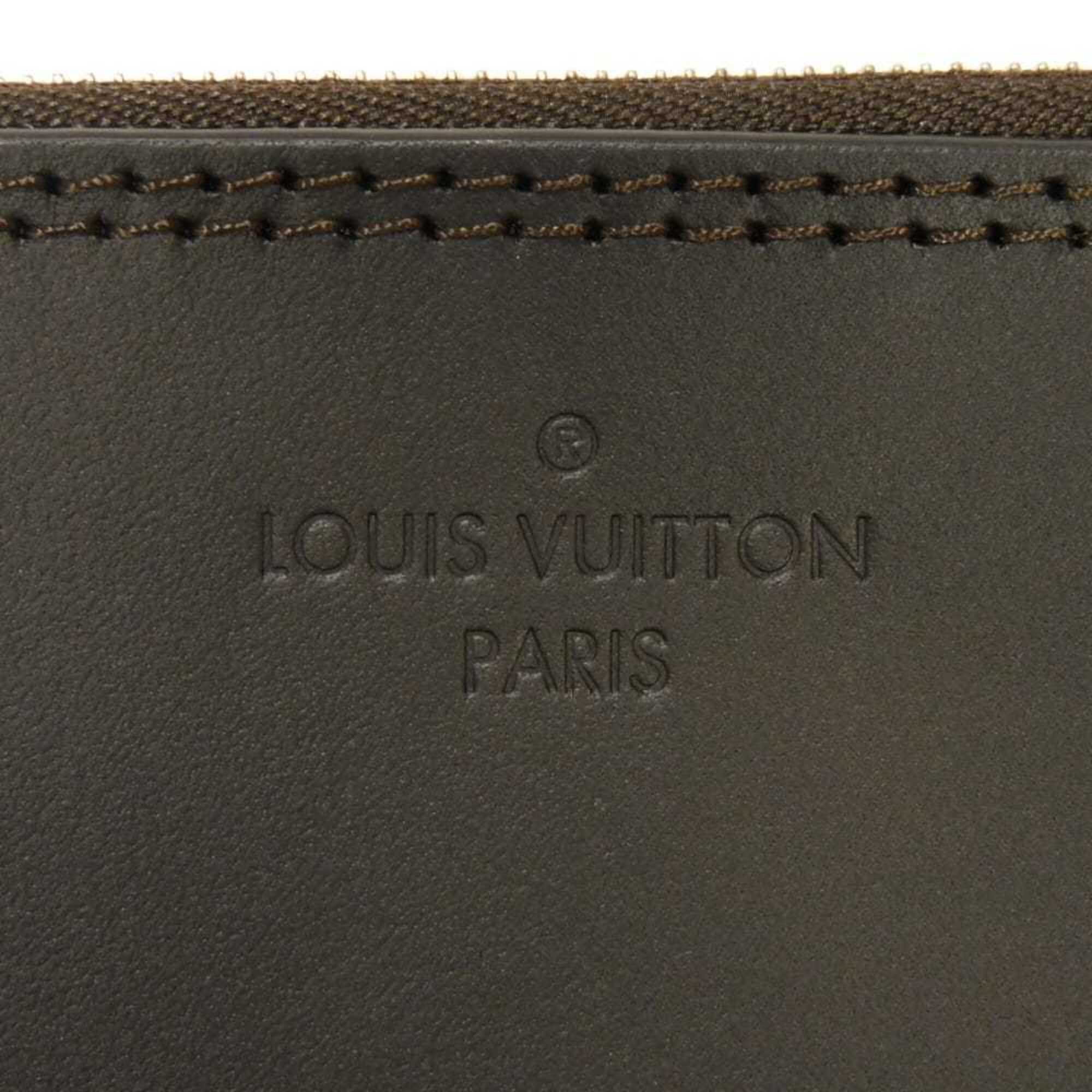 Louis Vuitton Dark Brown Leather Pouch (Pre-Owned)