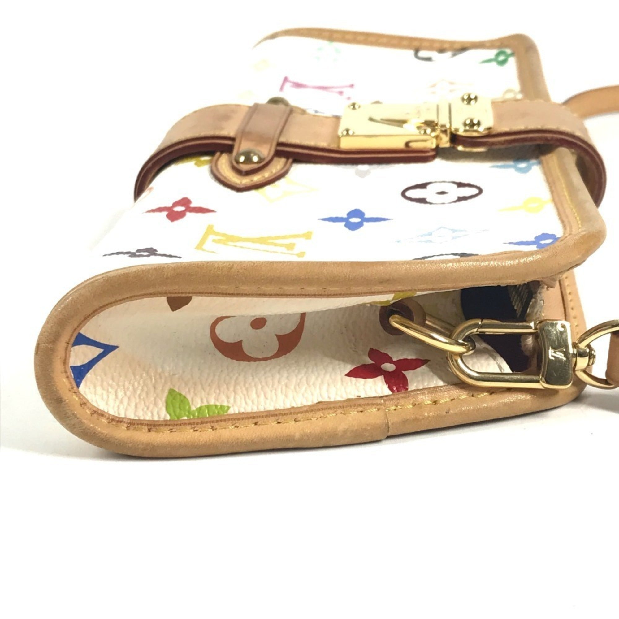 Louis Vuitton Blanc Monogram Multi-Color White Monogram Multicolore Clutch Bag Handbag Shoulder Bag (Pre-Owned)