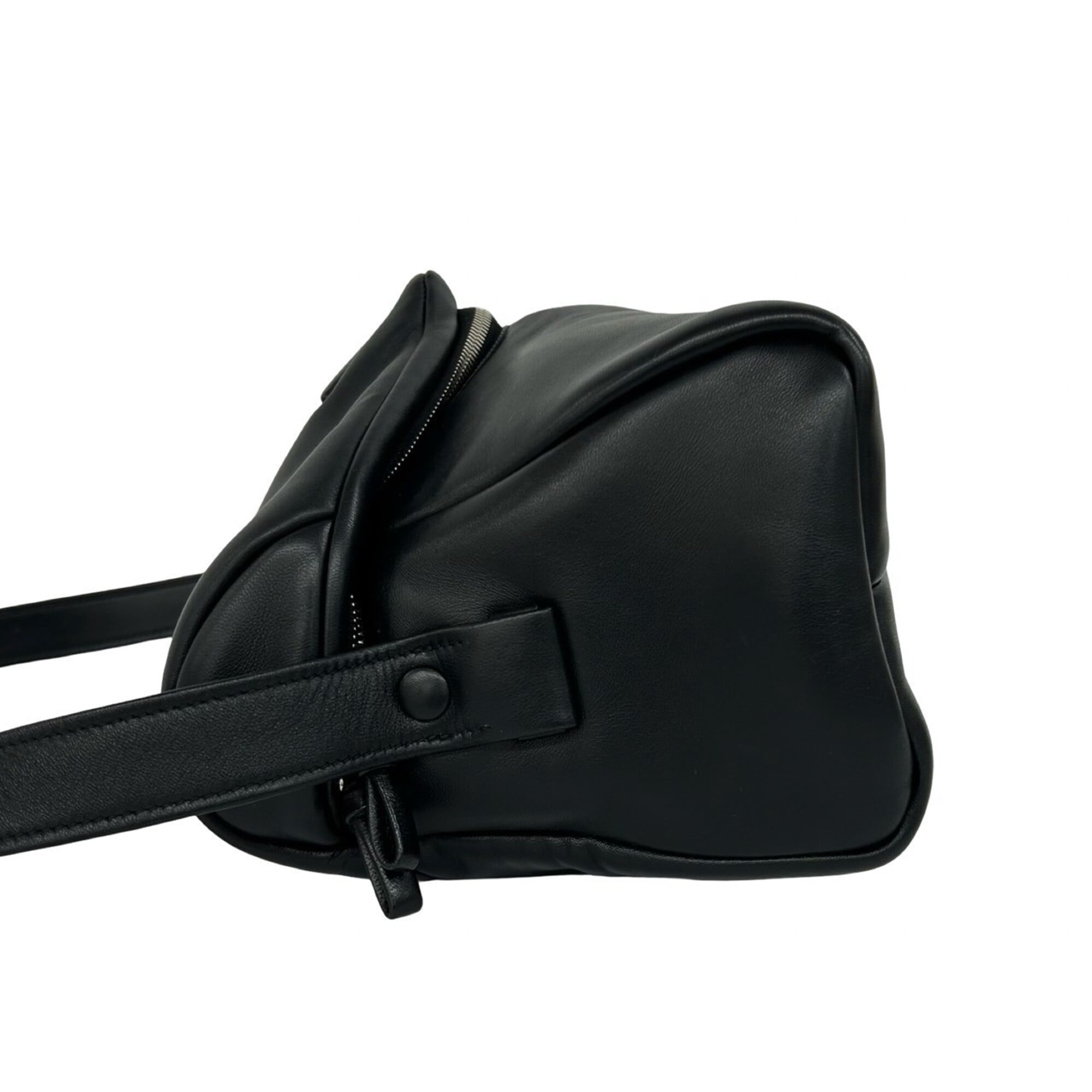 Prada Black Leather Crossbody Bag Pochette Shoulder Bag (Pre-Owned)