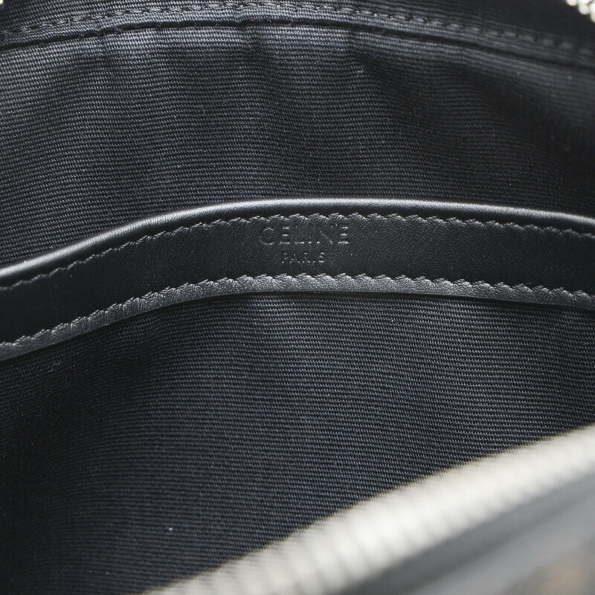 Celine Black Dark Brown Canvas Pvc Messenger Bag Shoulder Bag (Pre-Owned)