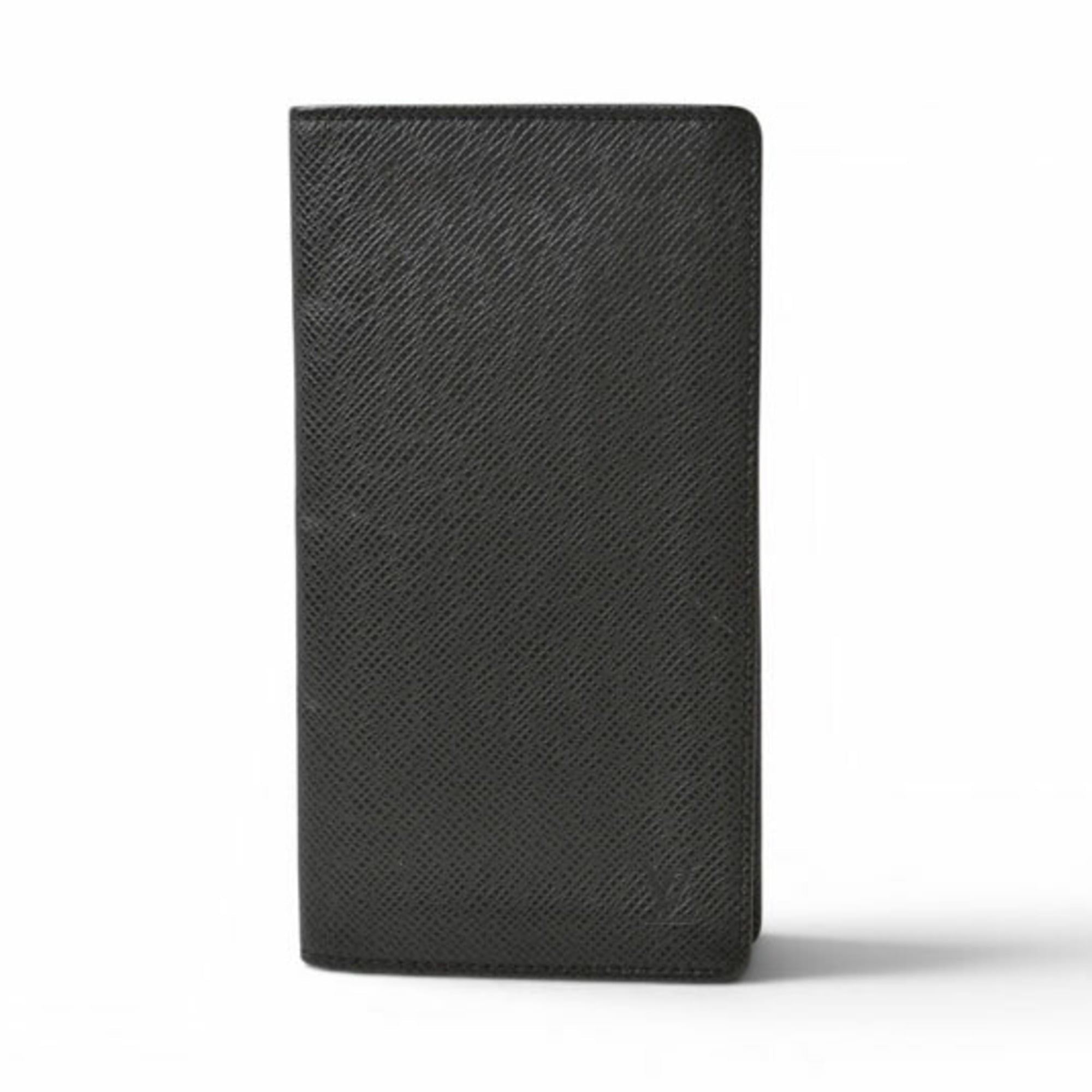 Louis Vuitton Taiga Ardoise Leather Long Wallet (Bi-Fold) (Pre-Owned)