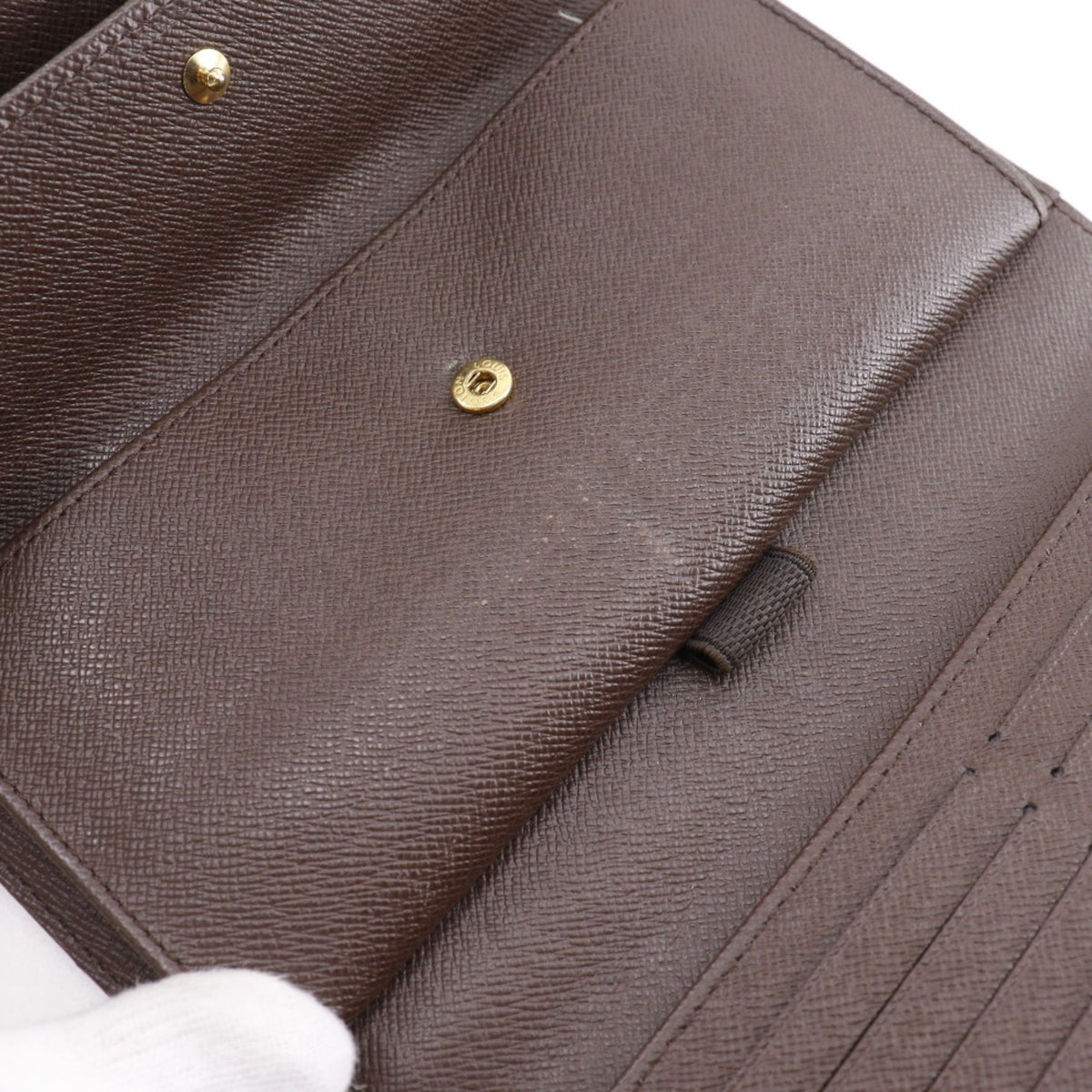 Louis Vuitton Brown Damier Canvas Long Wallet (Bi-Fold) (Pre-Owned)