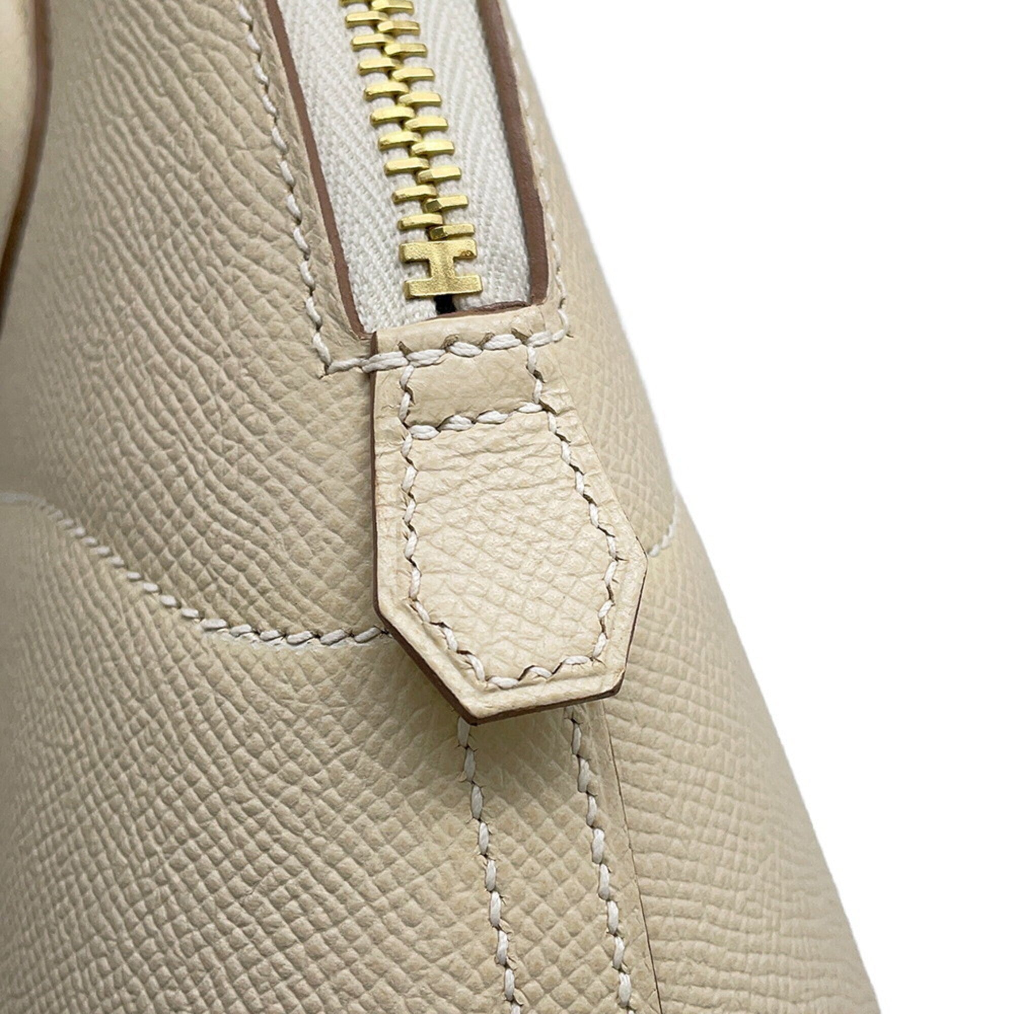 Hermes Cream Ivory Epsom Leather Handbag Shoulder Bag (Pre-Owned)