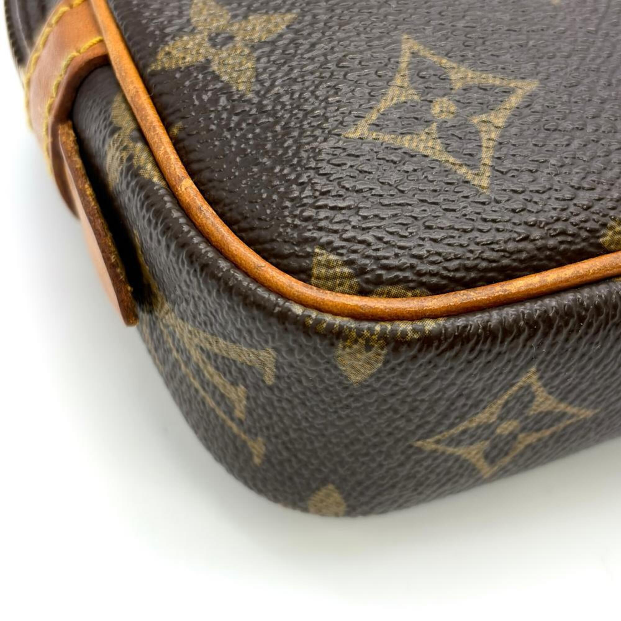 Louis Vuitton Black Brown Galle Monogram Monogram Pochette Shoulder Bag (Pre-Owned)
