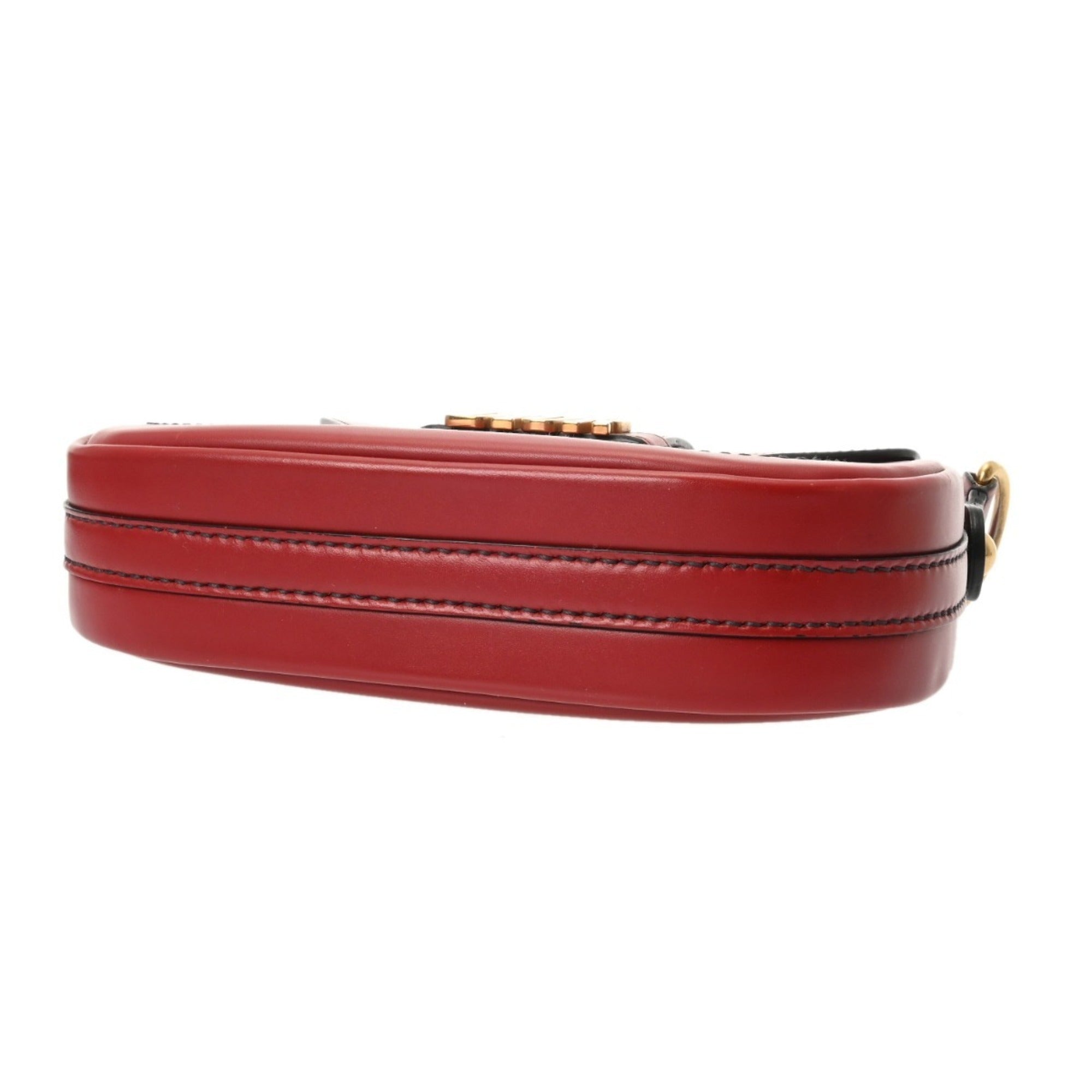 Christian Dior Gold Leather Saddle Bag Shoulder Bag (Pre-Owned)