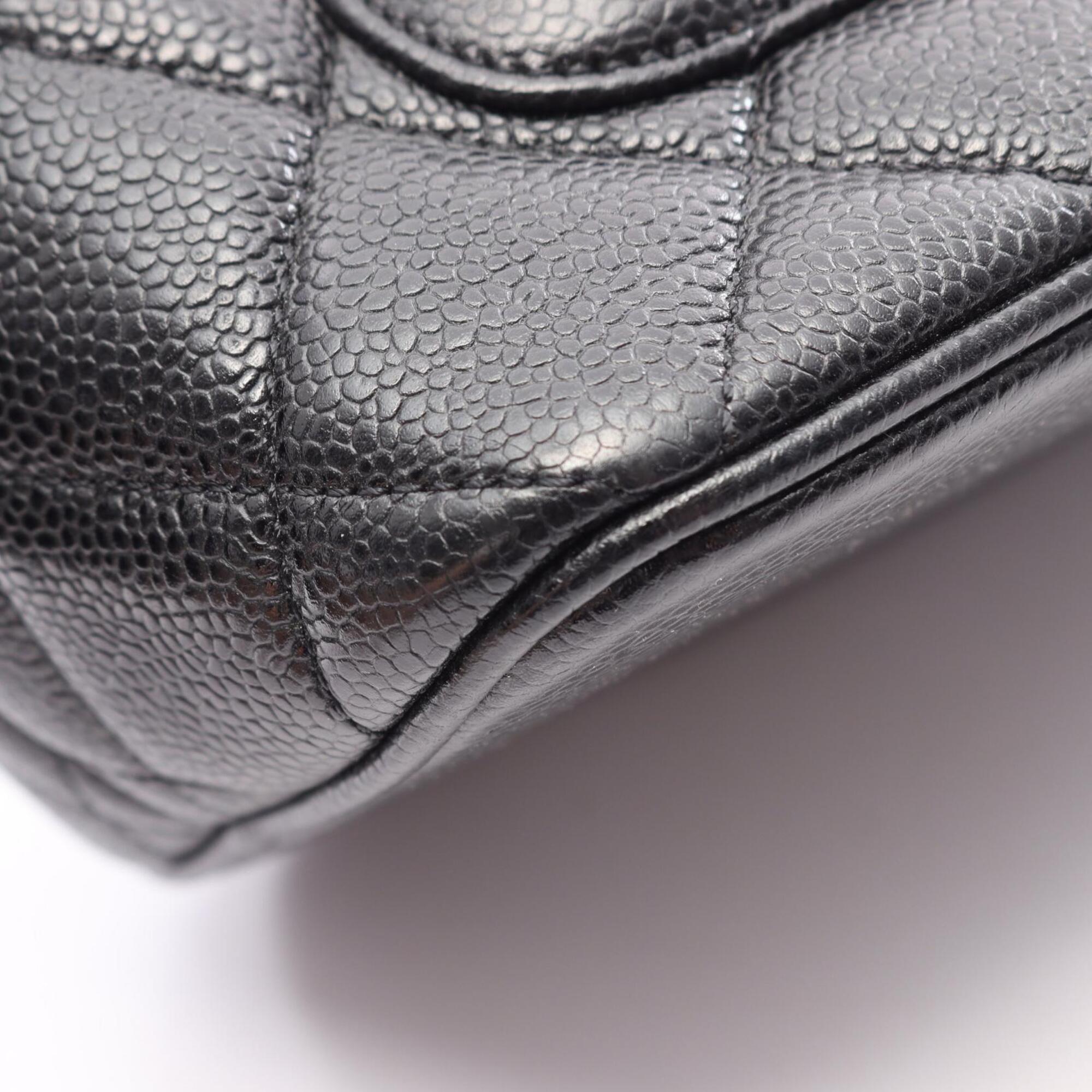Chanel Black Grained Calfskin Handbag Tote Bag (Pre-Owned)