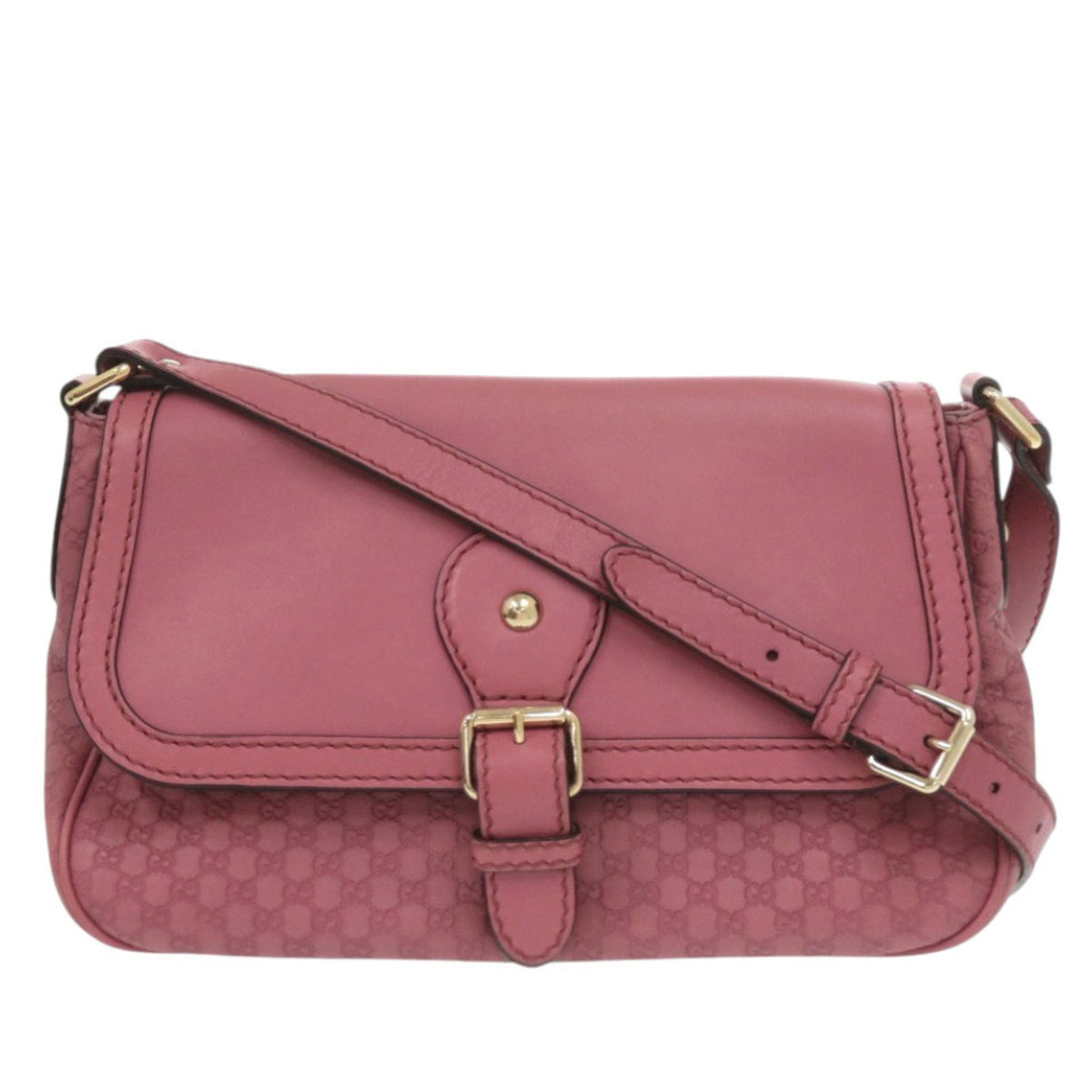 Gucci Pink Leather Shoulder Bag (Pre-Owned)