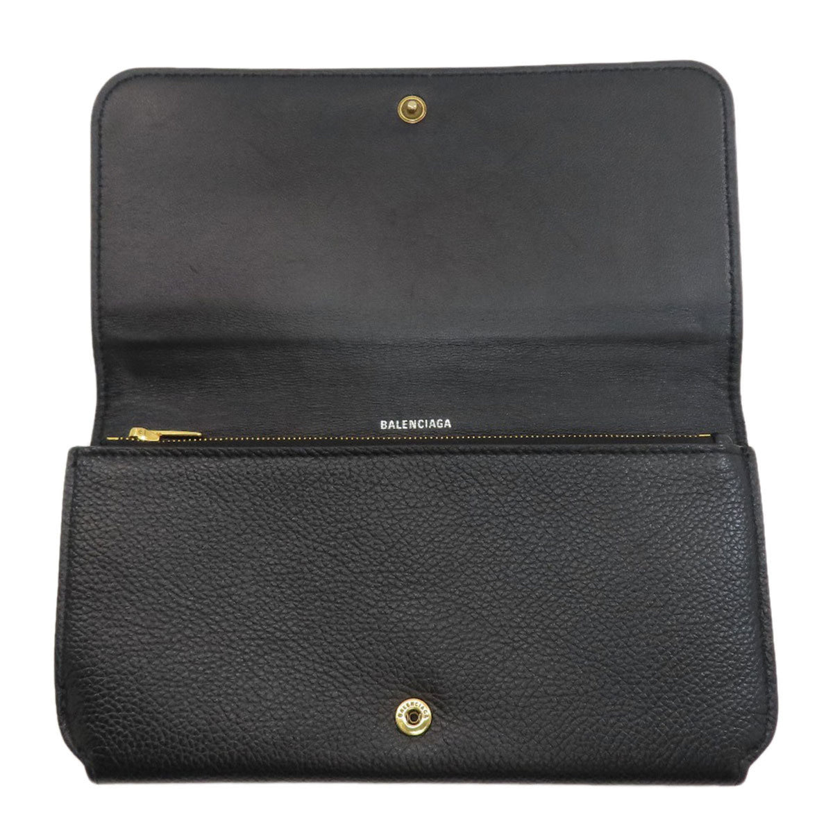 Balenciaga Black Leather Long Wallet (Bi-Fold) (Pre-Owned)