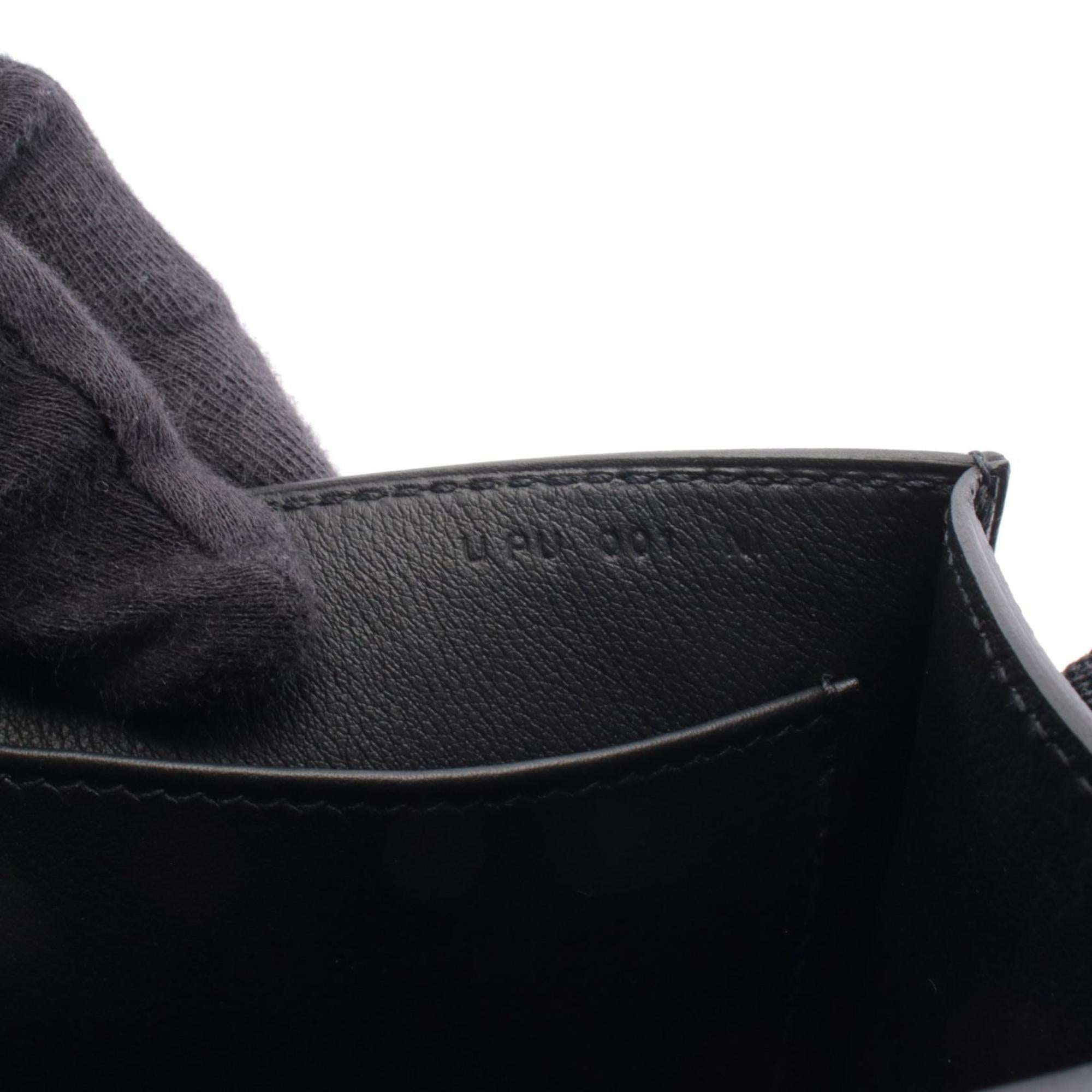 Hermes Black Chevre Leather Leather Handbag Shoulder Bag (Pre-Owned)