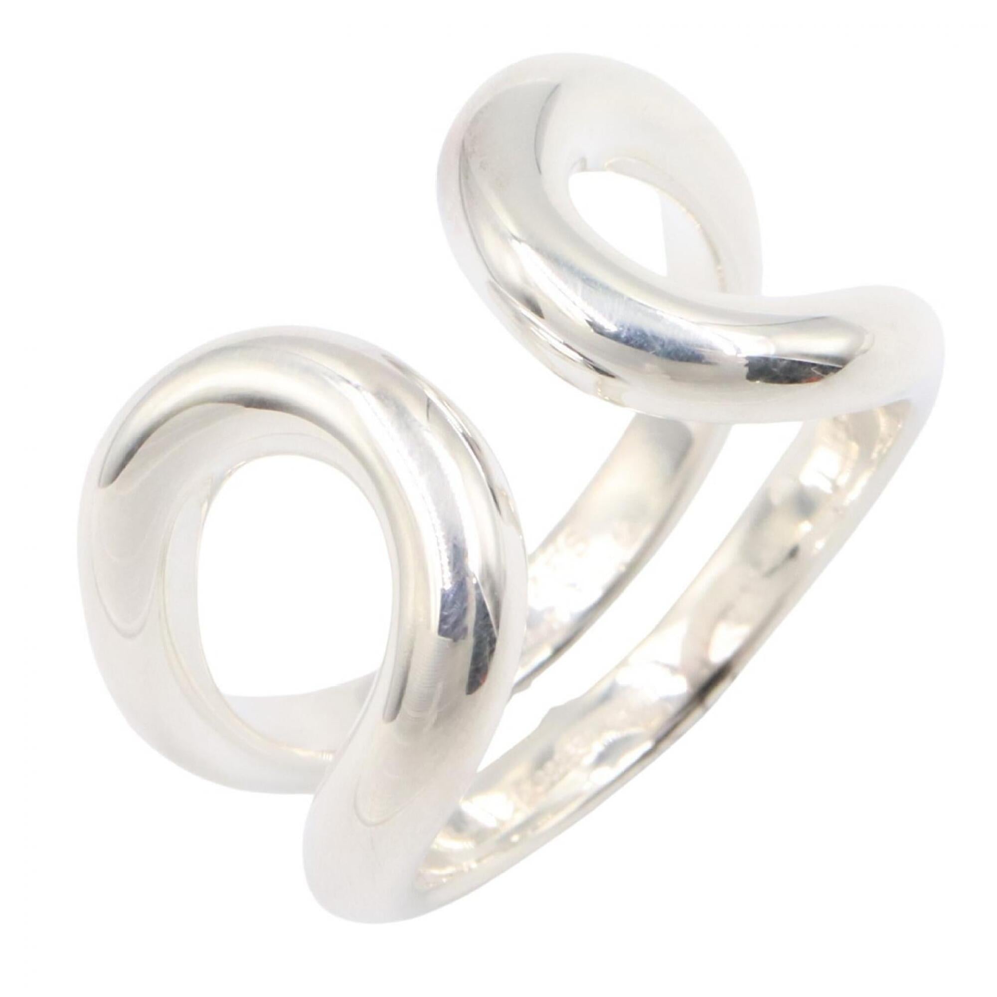 Hermes Silver Silver 925 Band Ring (Pre-Owned)