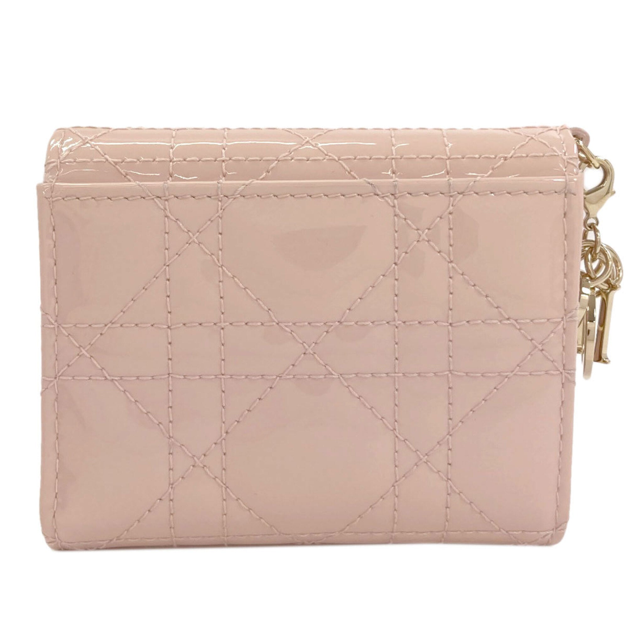 Christian Dior Pink Patent Leather Wallet (Bi-Fold) (Pre-Owned)