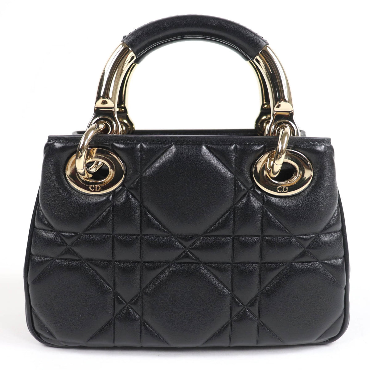 Christian Dior Black Leather Handbag Shoulder Bag (Pre-Owned)