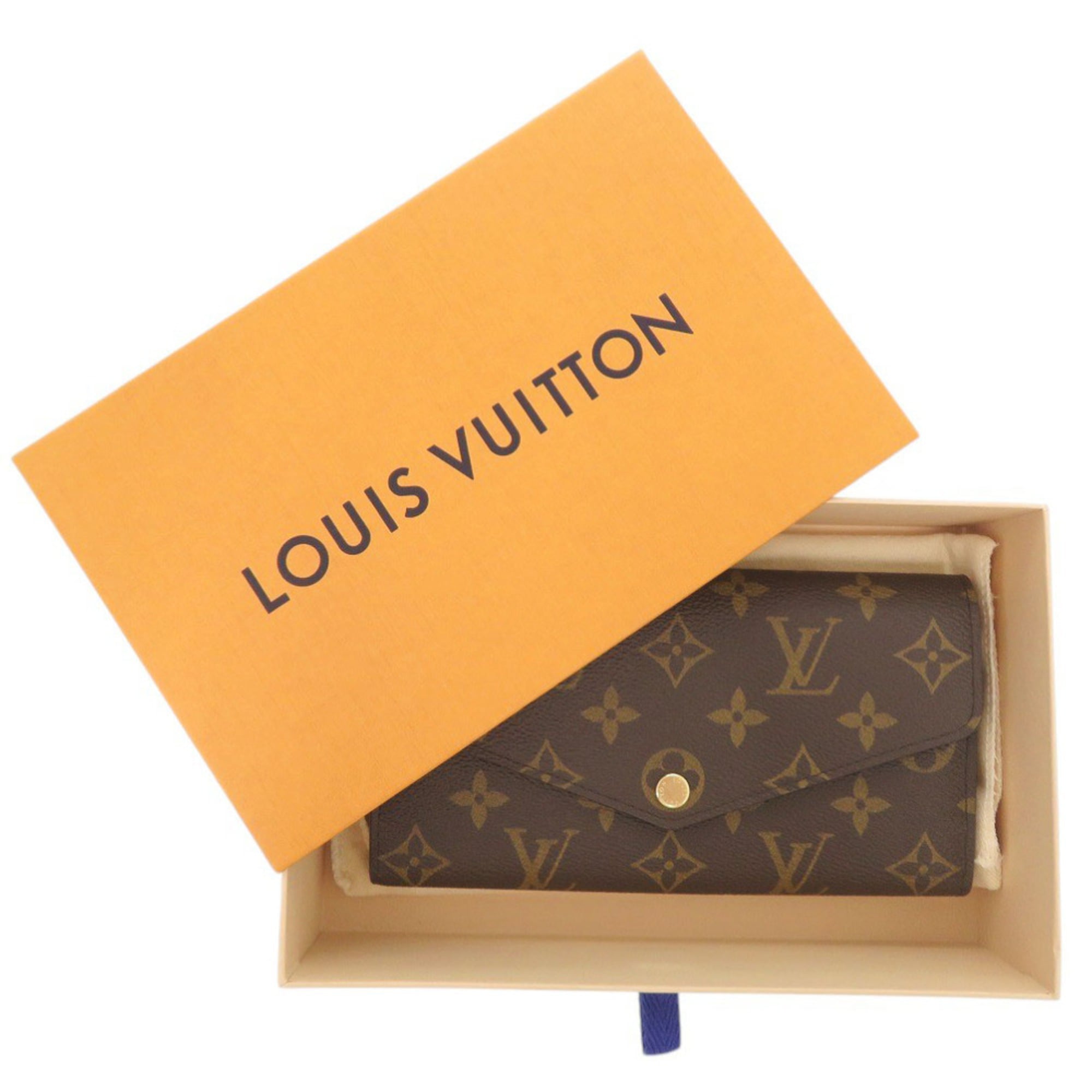 Louis Vuitton Brown Monogram Long Wallet (Tri-Fold) (Pre-Owned)