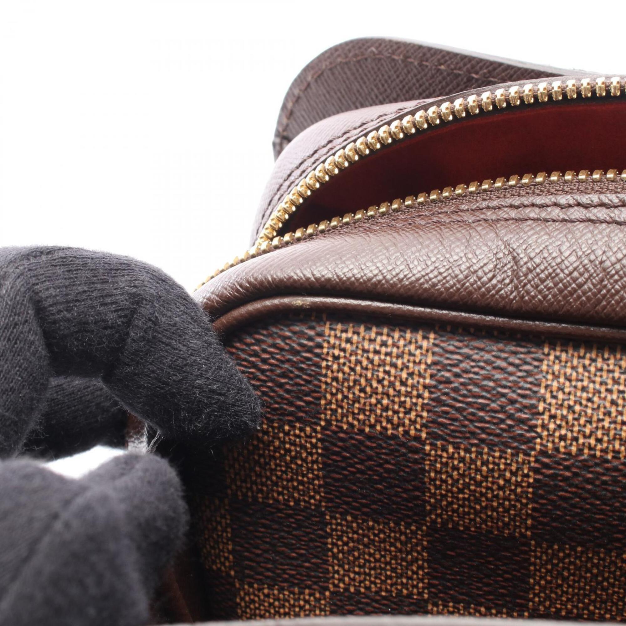 Louis Vuitton Brown Ebene Coated Canvas Leather Handbag (Pre-Owned)