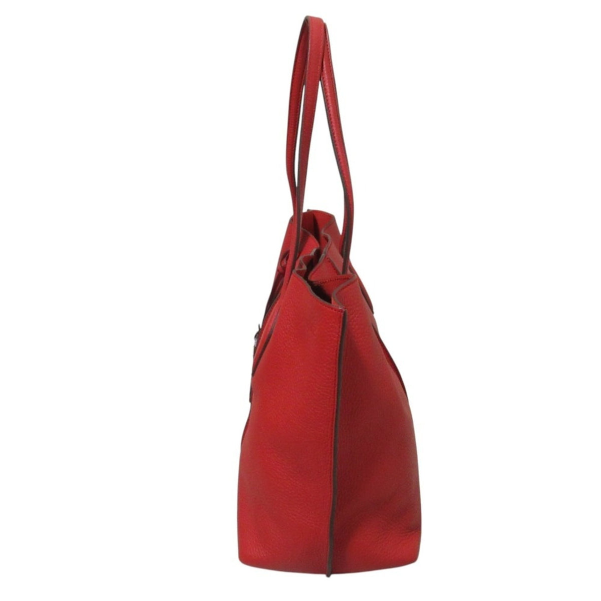 Tod's Red Color Leather Shoulder Bag Tote Bag (Pre-Owned)