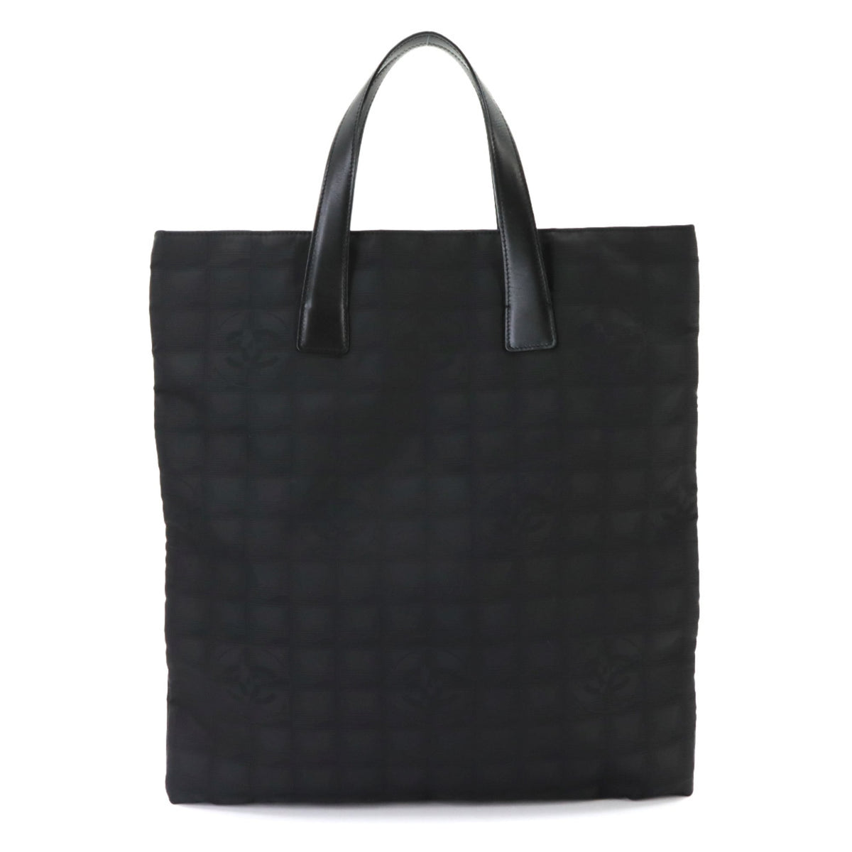 Chanel Black New Travel Line Leather Handbag Tote Bag (Pre-Owned)