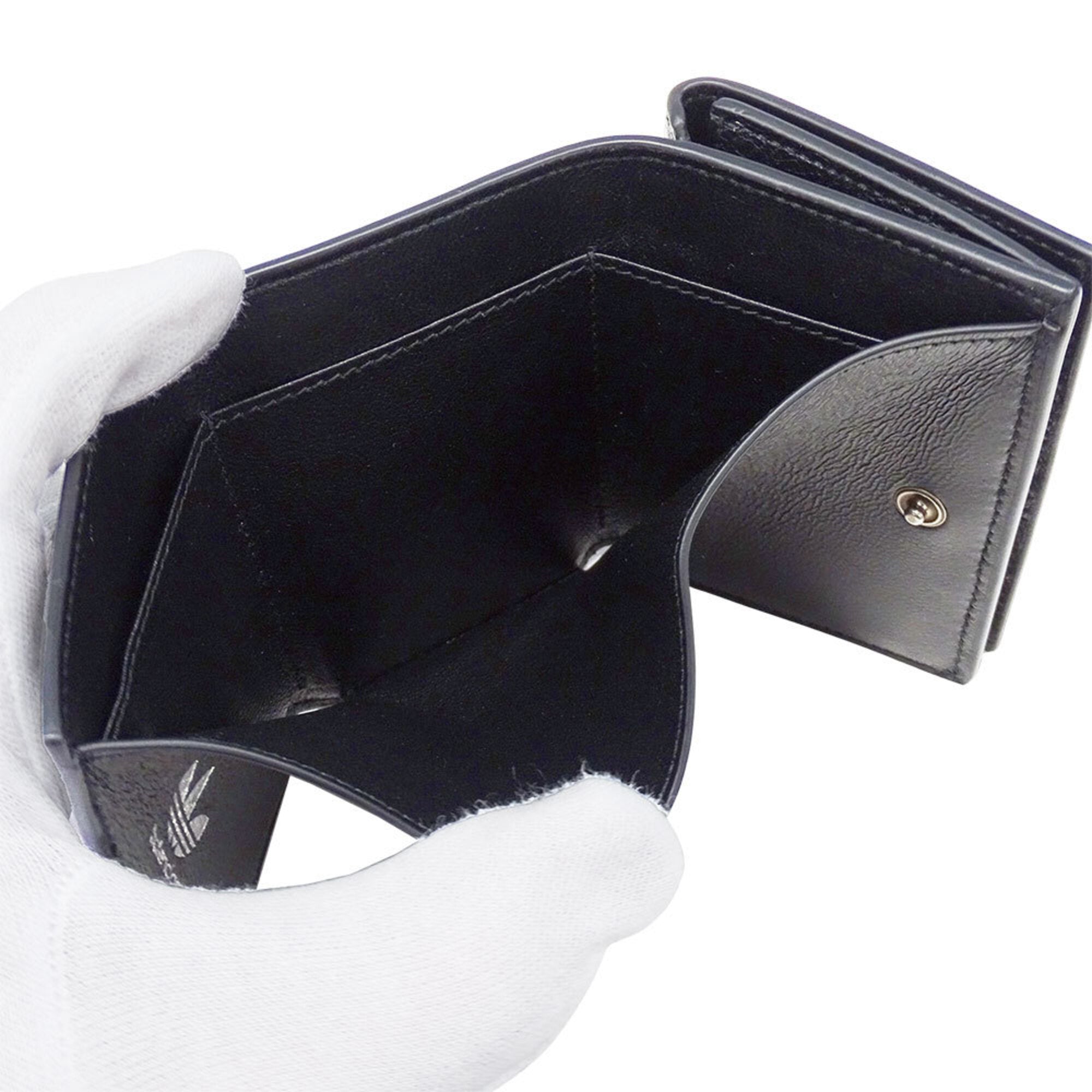 Balenciaga Black Leather Wallet (Tri-Fold) (Pre-Owned)