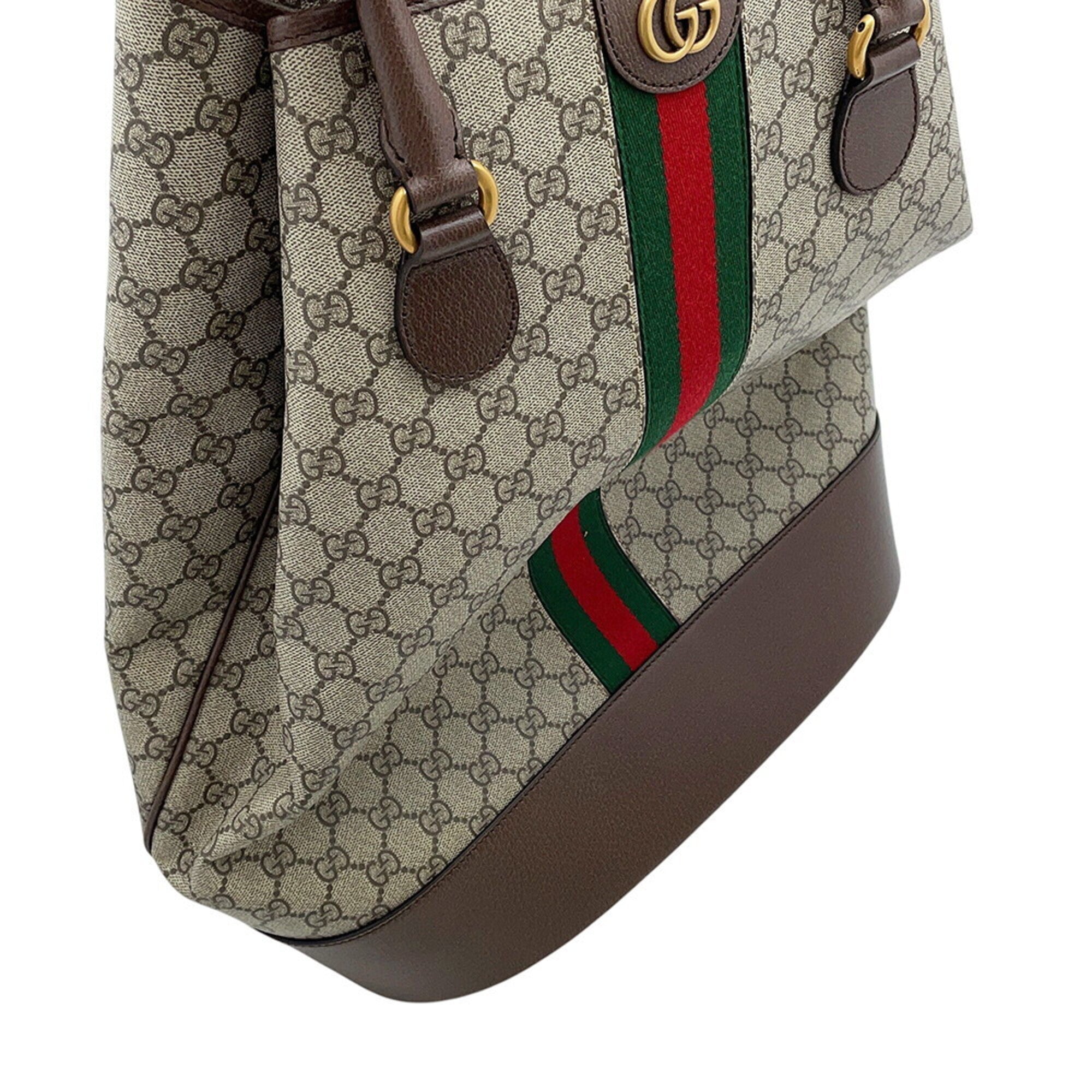 Gucci Beige Gg Supreme Leather Handbag (Pre-Owned)