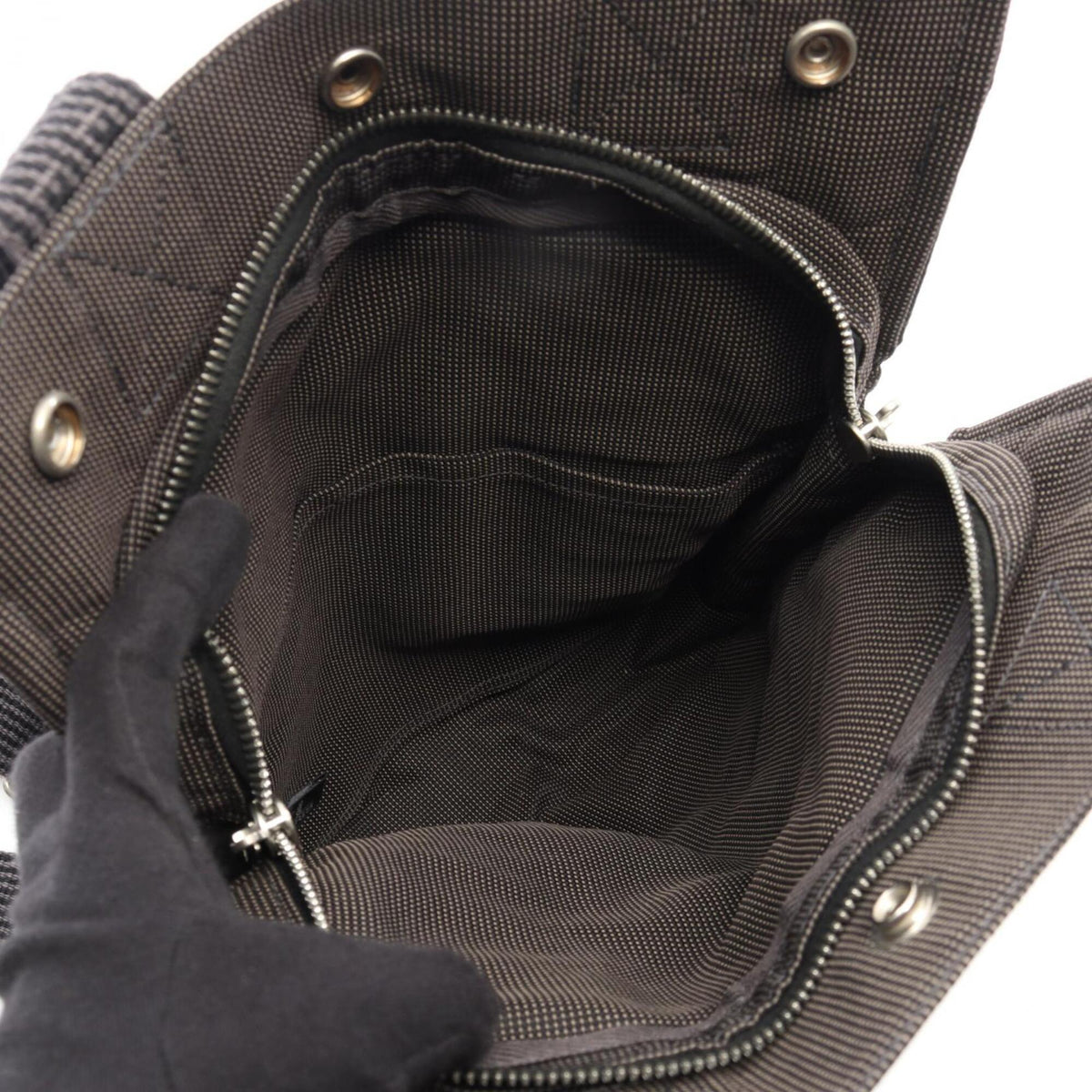 Hermes Gray Nylon Canvas Backpack (Pre-Owned)