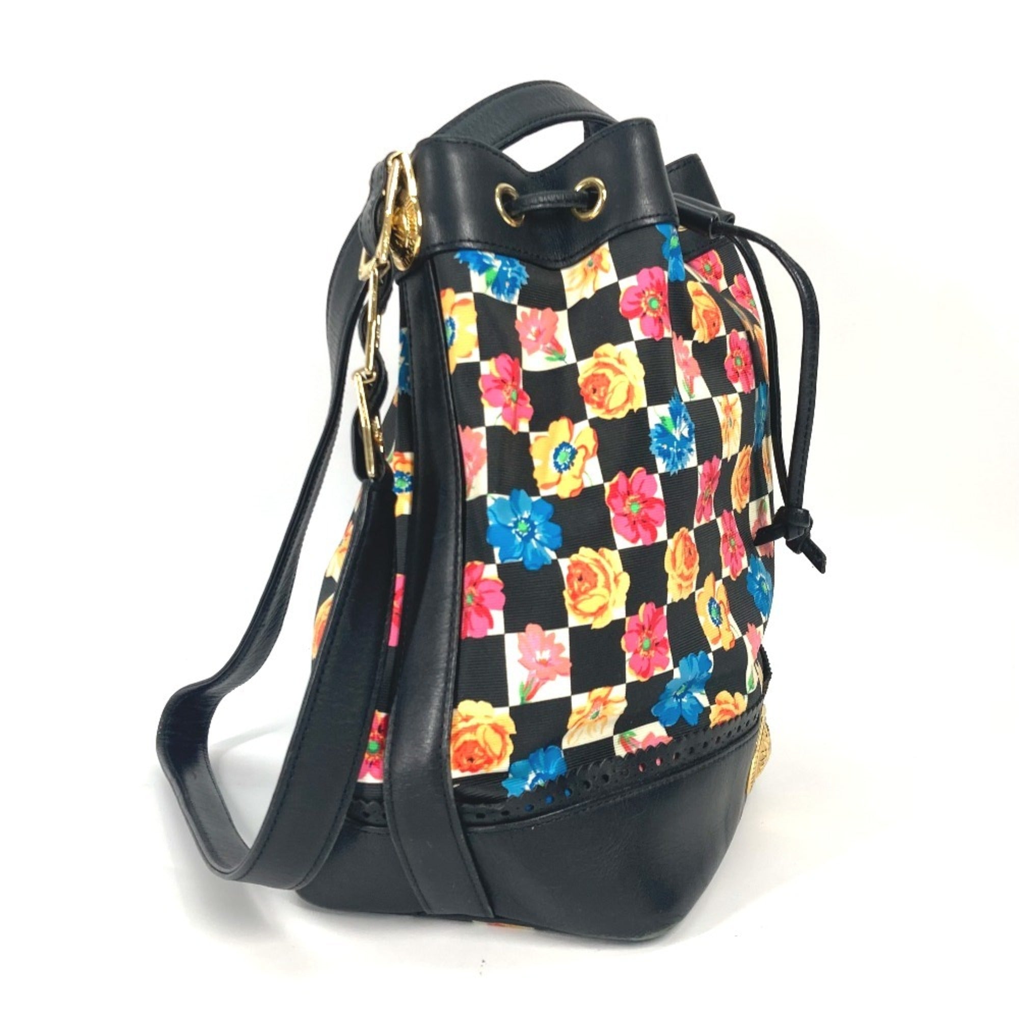 Versace Black Multi-Color Pvc Shoulder Bag (Pre-Owned)