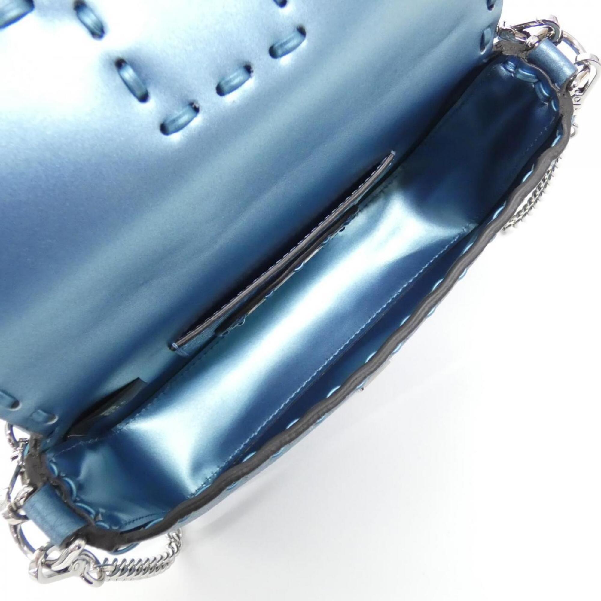 Fendi Blue Leather Handbag (Pre-Owned)