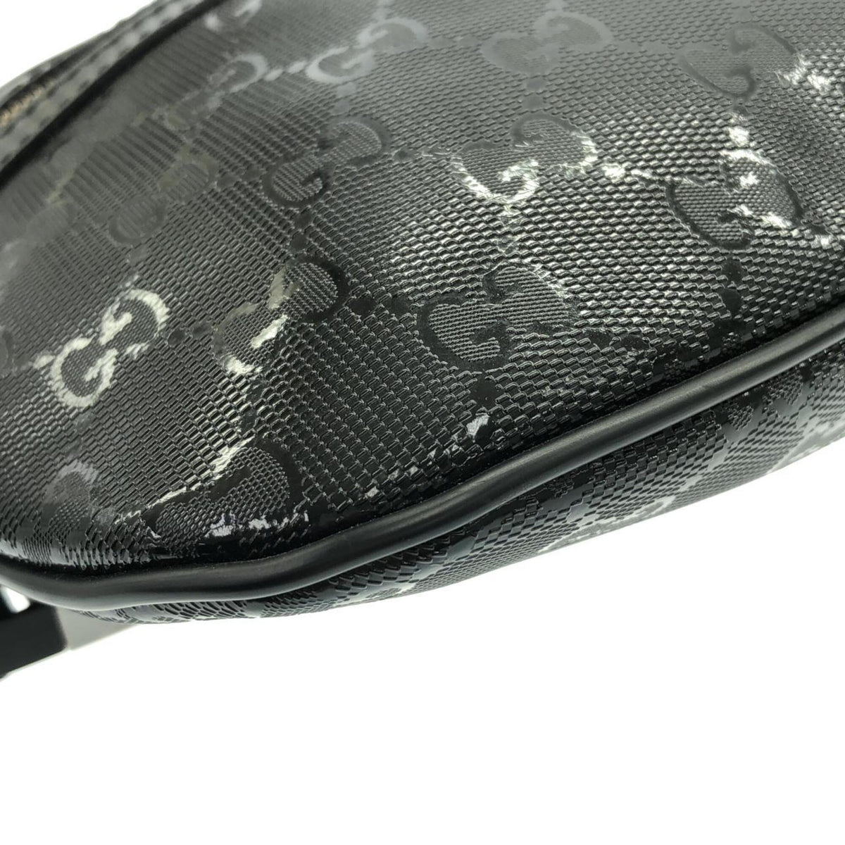 Unspecified Black Coated Canvas Fanny Pack (Pre-Owned)