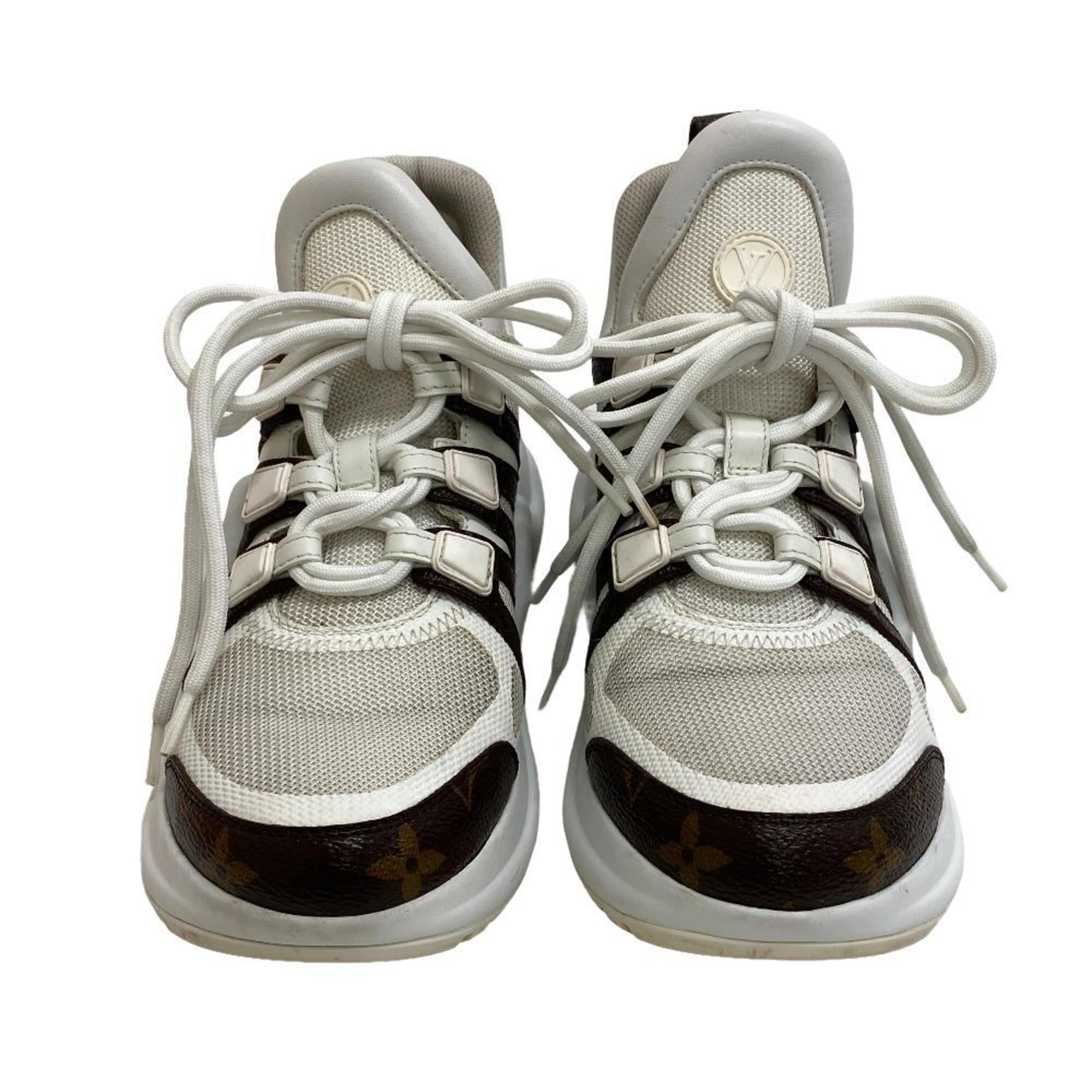 Louis Vuitton Brown White Sneakers (Pre-Owned)