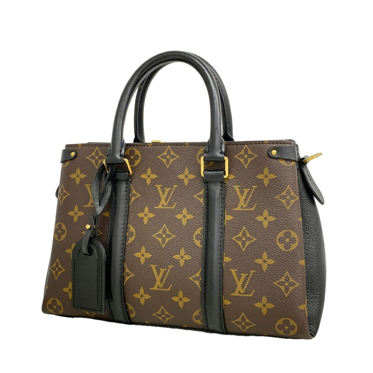 Louis Vuitton Black Brown Handbag (Pre-Owned)