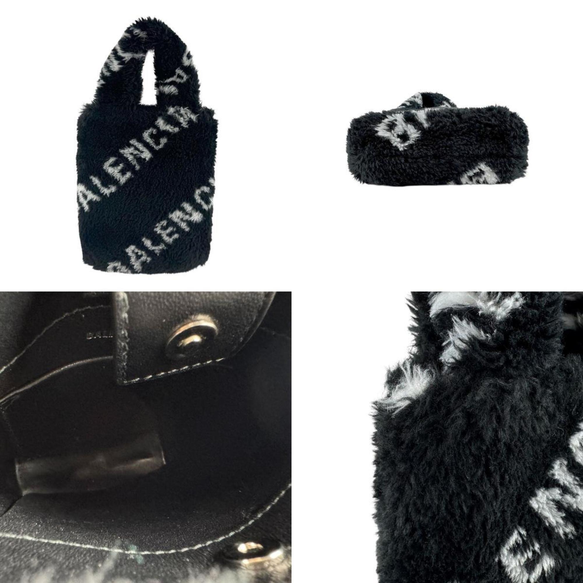 Balenciaga Black Fur Shoulder Bag (Pre-Owned)