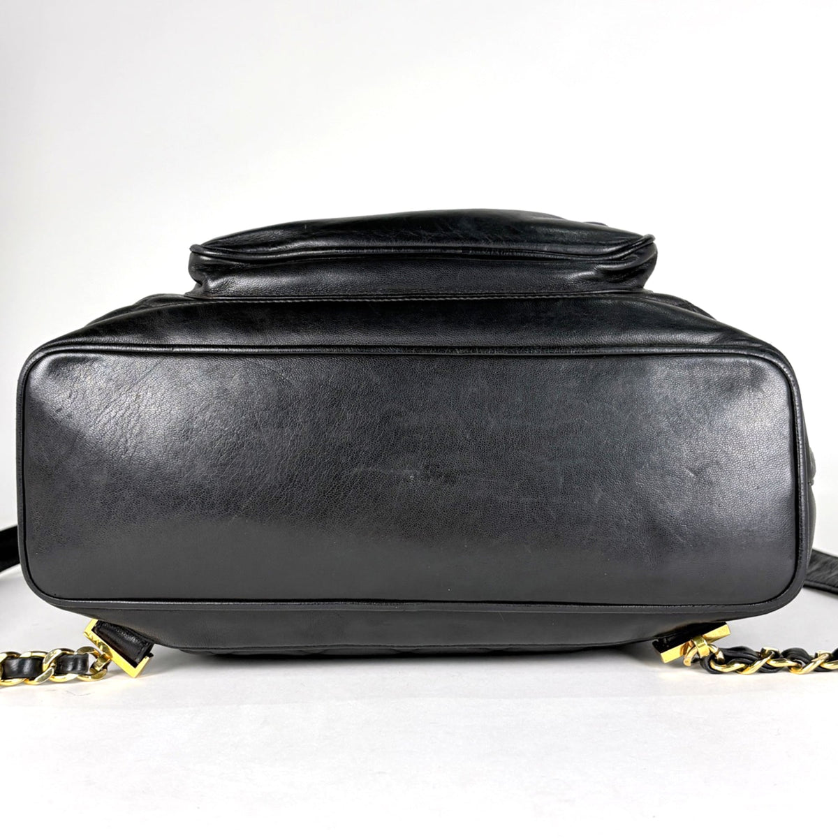 Chanel Matelasse Black Leather Backpack (Pre-Owned)