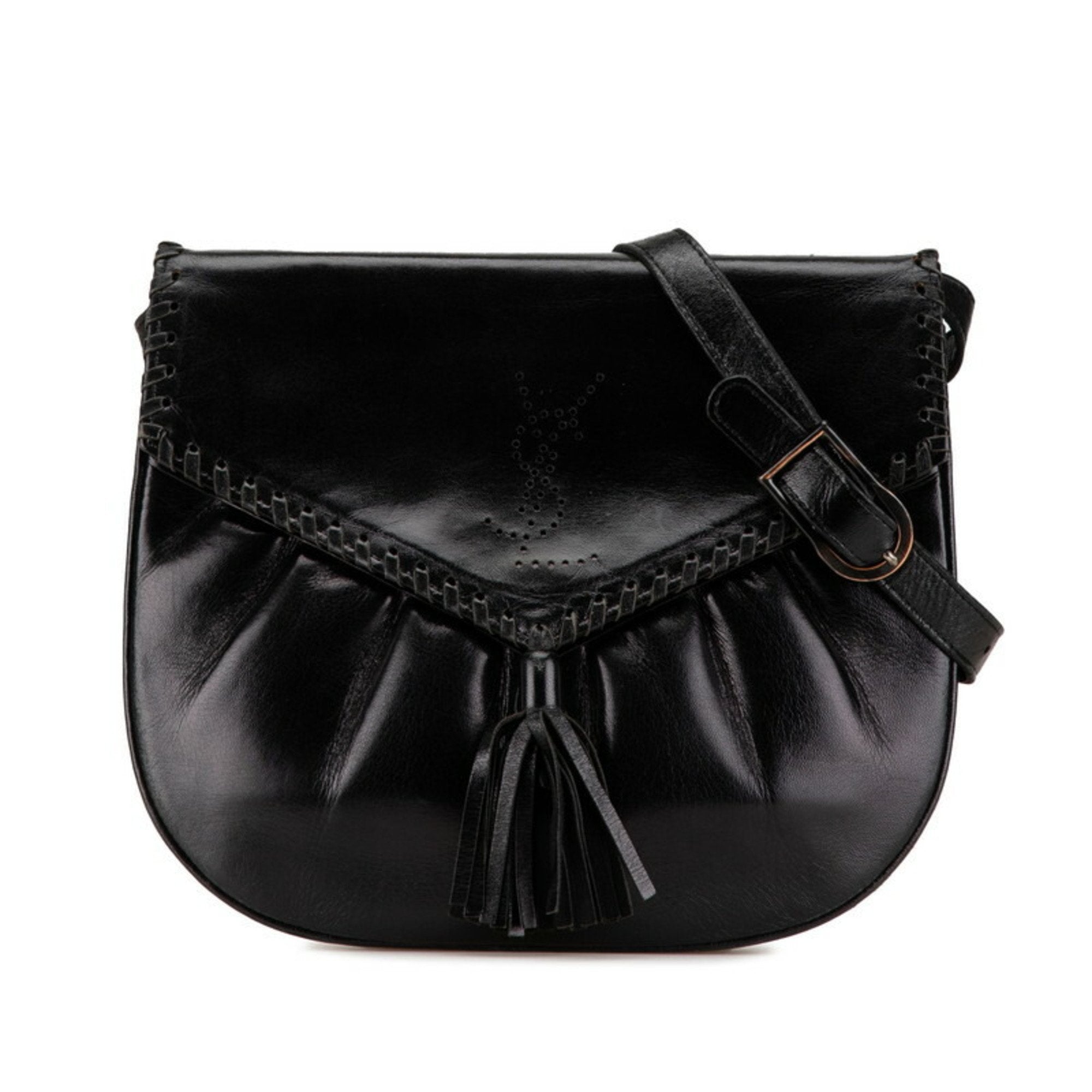 Saint Laurent Black Leather Shoulder Bag (Pre-Owned)