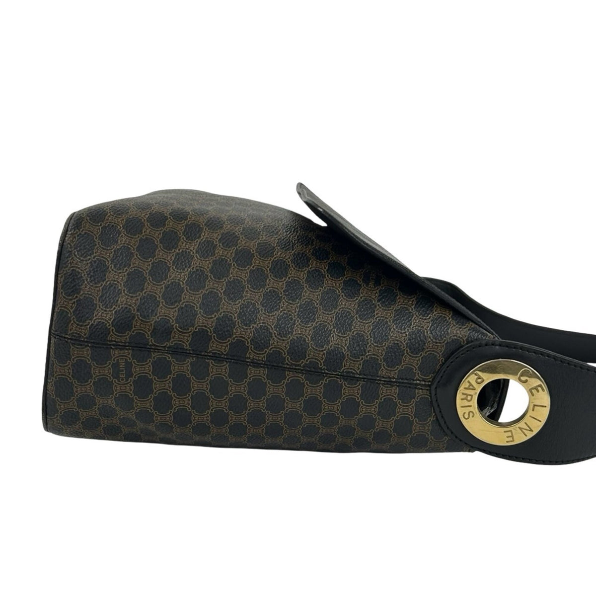 Celine Black Brown Leather Pvc Shoulder Bag (Pre-Owned)