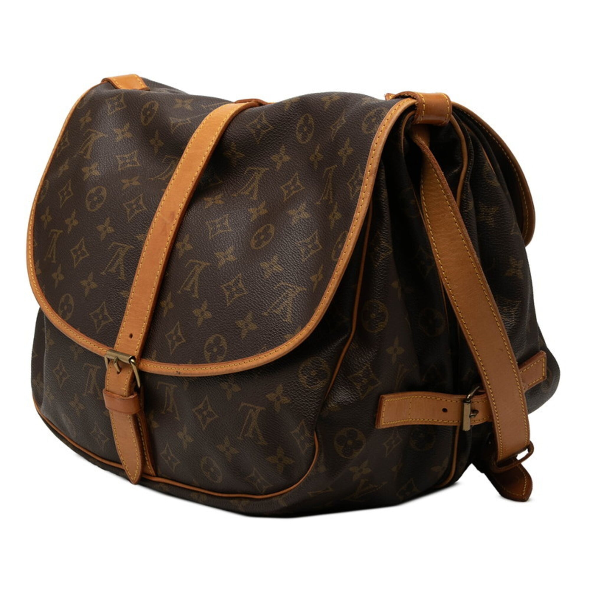 Louis Vuitton Brown Pvc Leather Shoulder Bag (Pre-Owned)