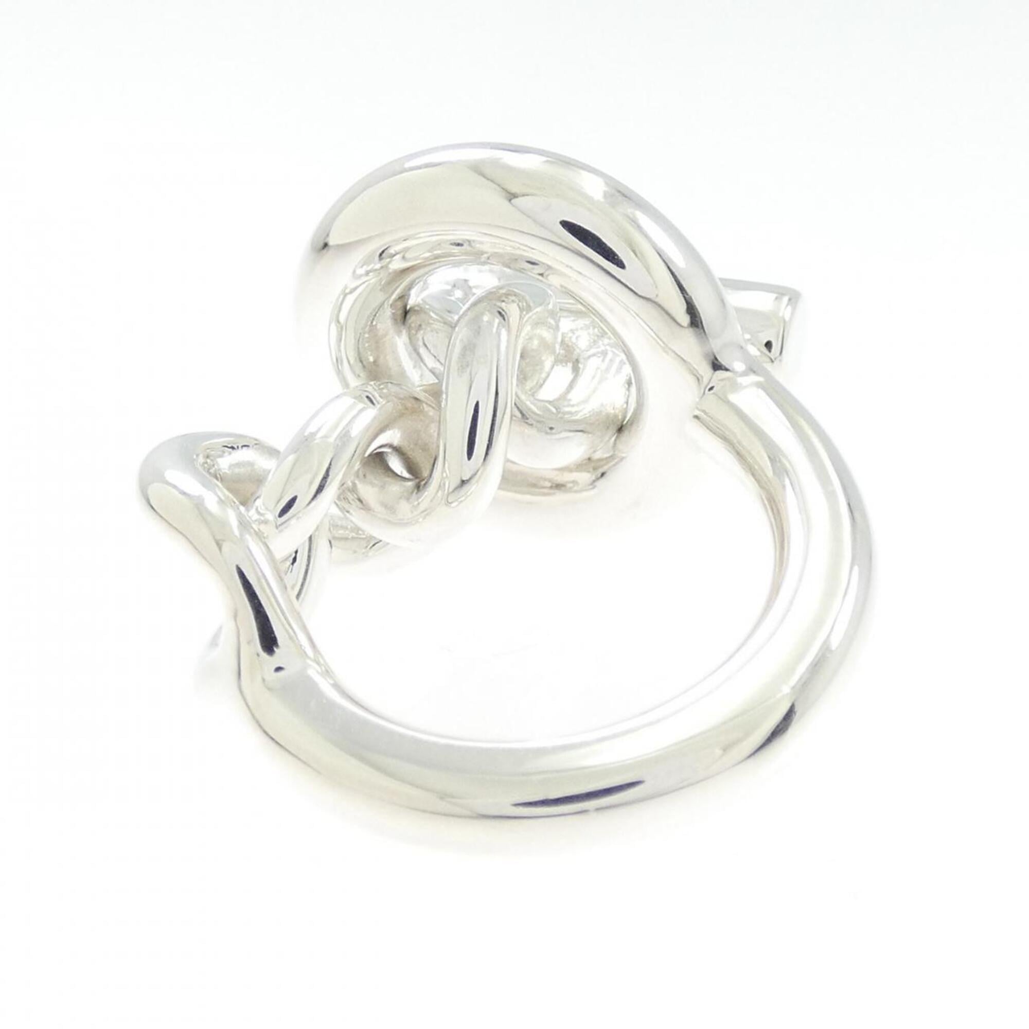 Hermes Silver 925 Band Ring (Pre-Owned)