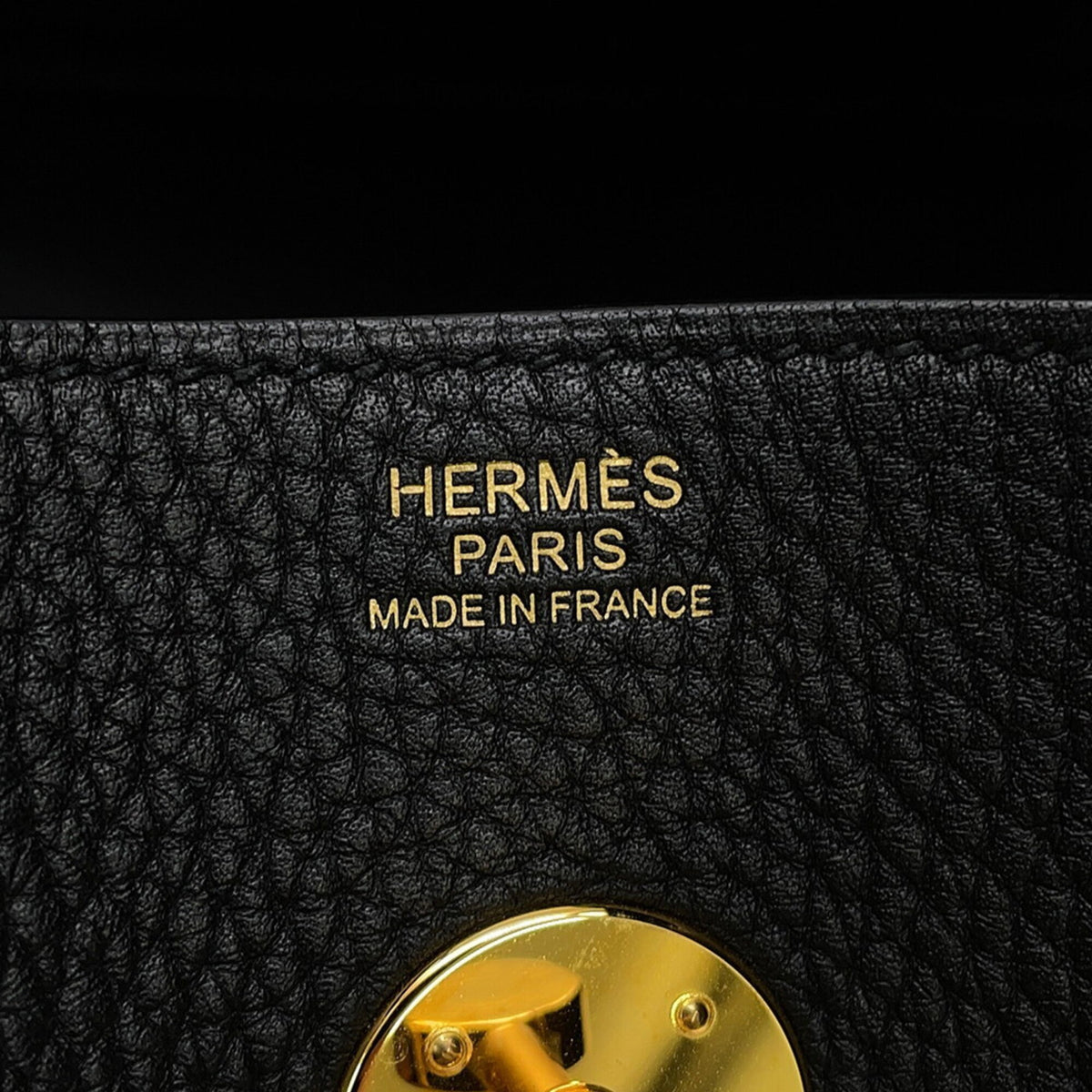 Hermes Black Taurillon Clemence Leather Handbag Shoulder Bag (Pre-Owned)