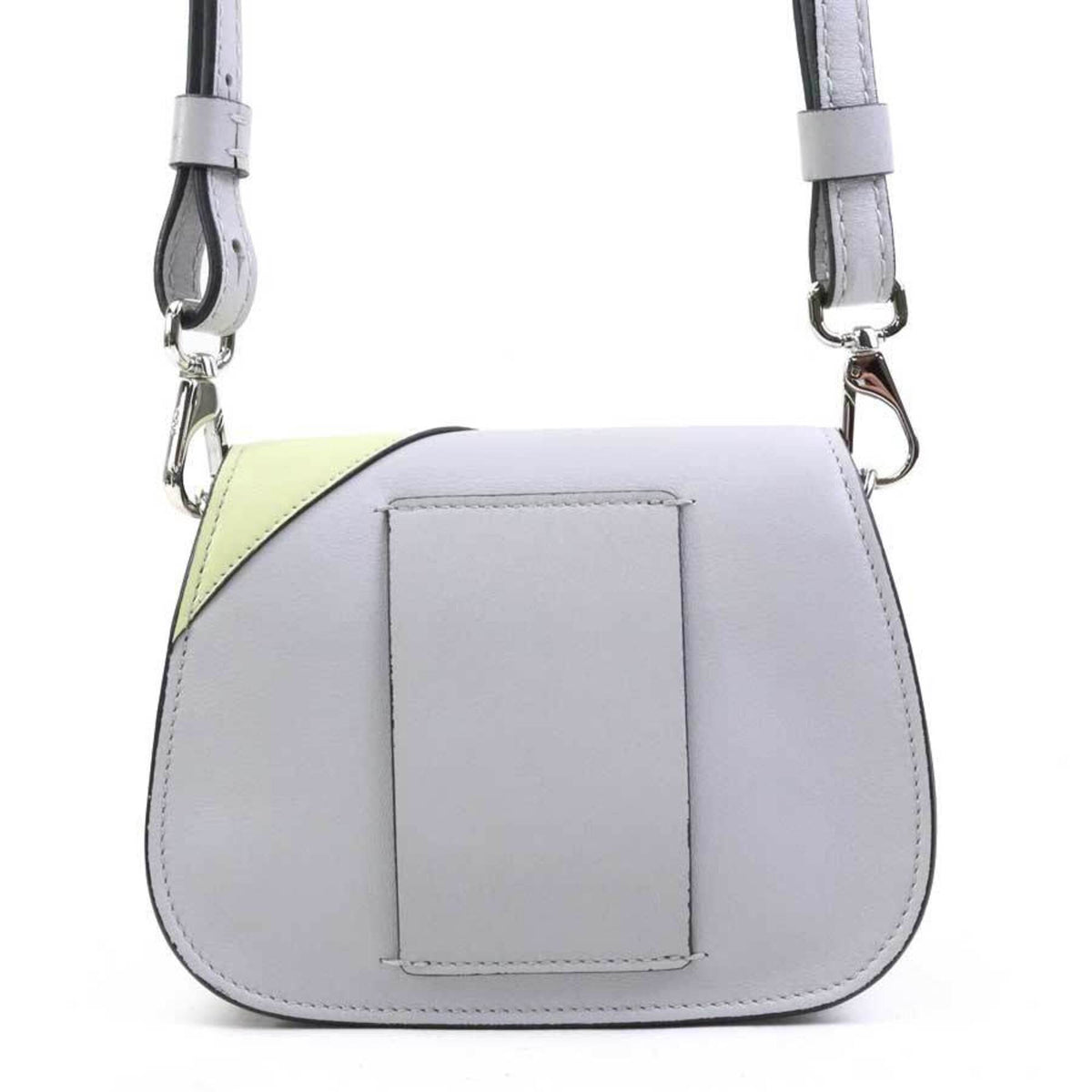 Tod's Light Gray Yellow Leather Shoulder Bag (Pre-Owned)