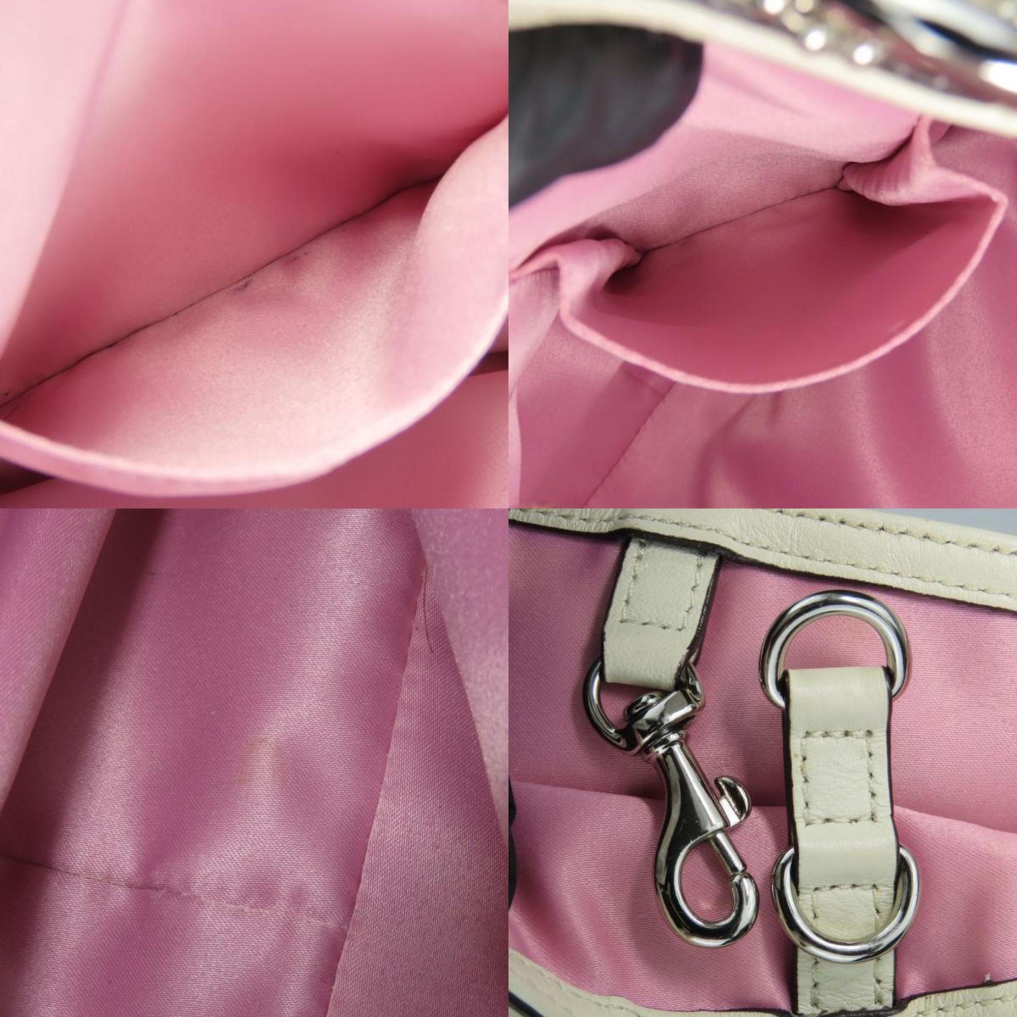Coach White Leather Tote Bag (Pre-Owned)