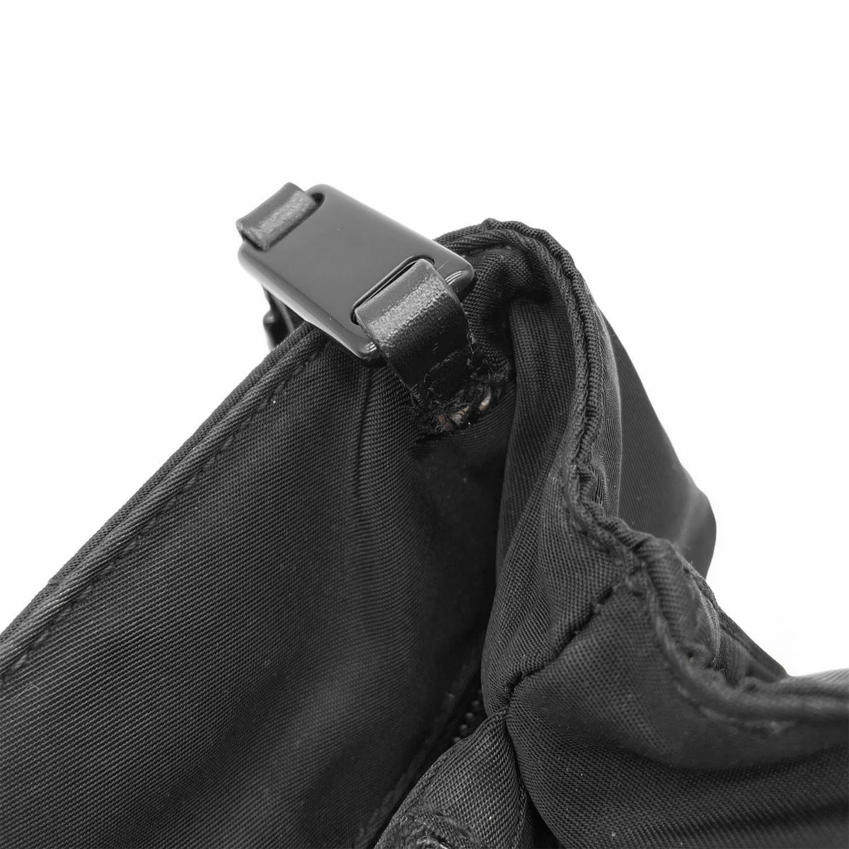 Prada Black Nylon Plastic Handbag Shoulder Bag (Pre-Owned)