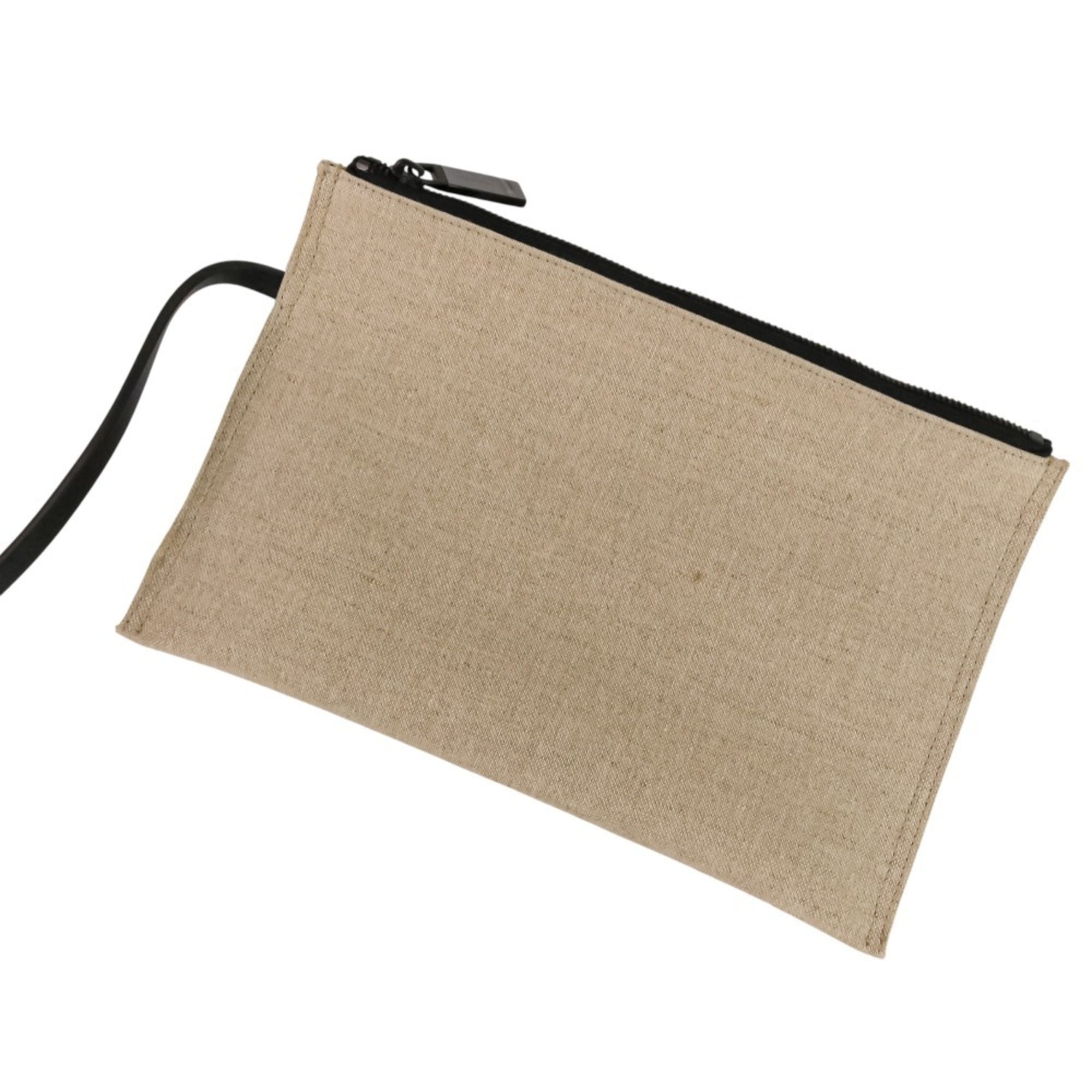 Salvatore Ferragamo Beige Black Pouch Tote Bag (Pre-Owned)