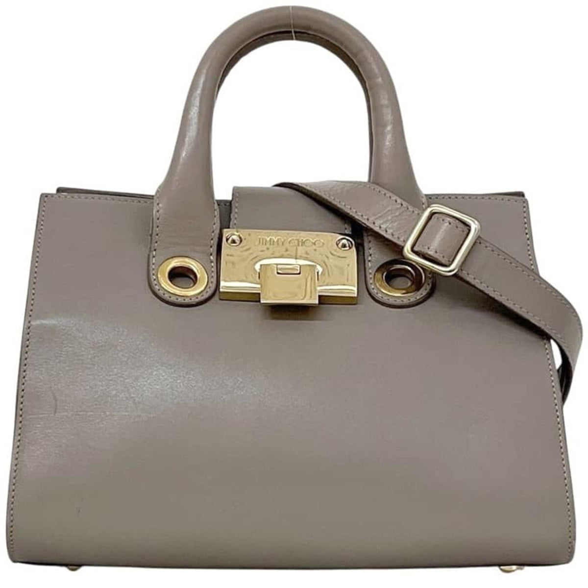 Jimmy Choo Gray Leather Handbag (Pre-Owned)