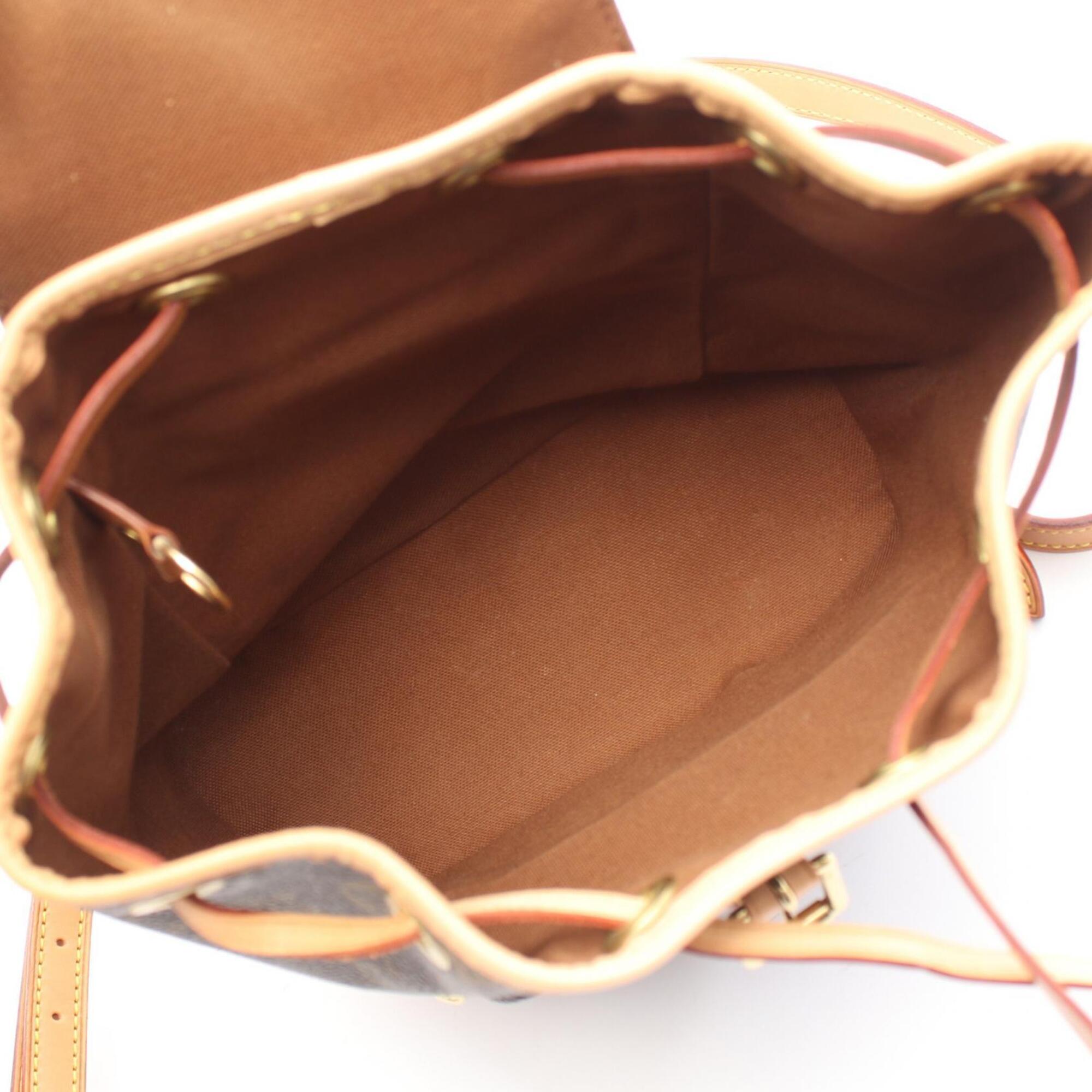 Louis Vuitton Brown Monogram Monogram Leather Backpack Handbag (Pre-Owned)