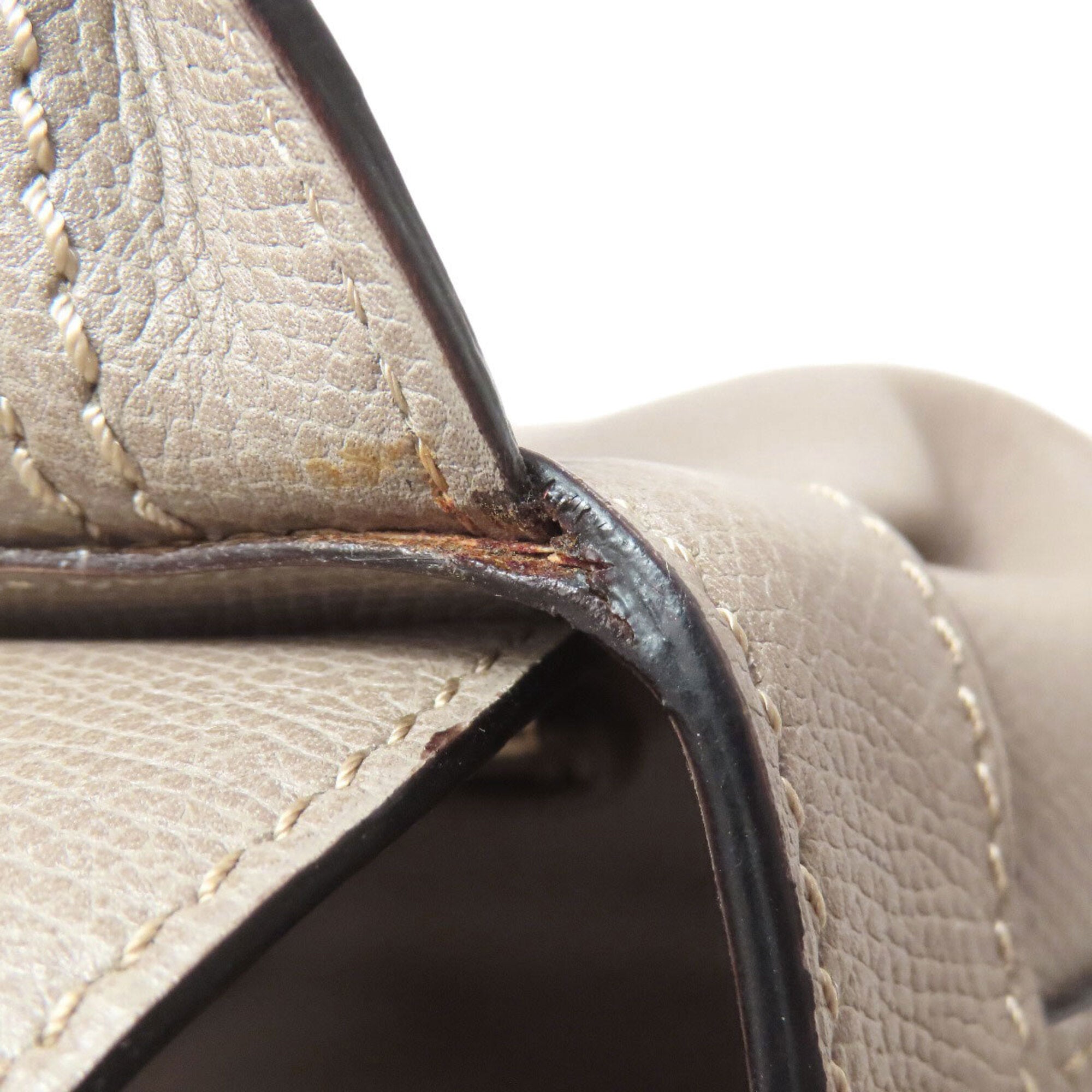 Valextra Beige Leather Handbag (Pre-Owned)