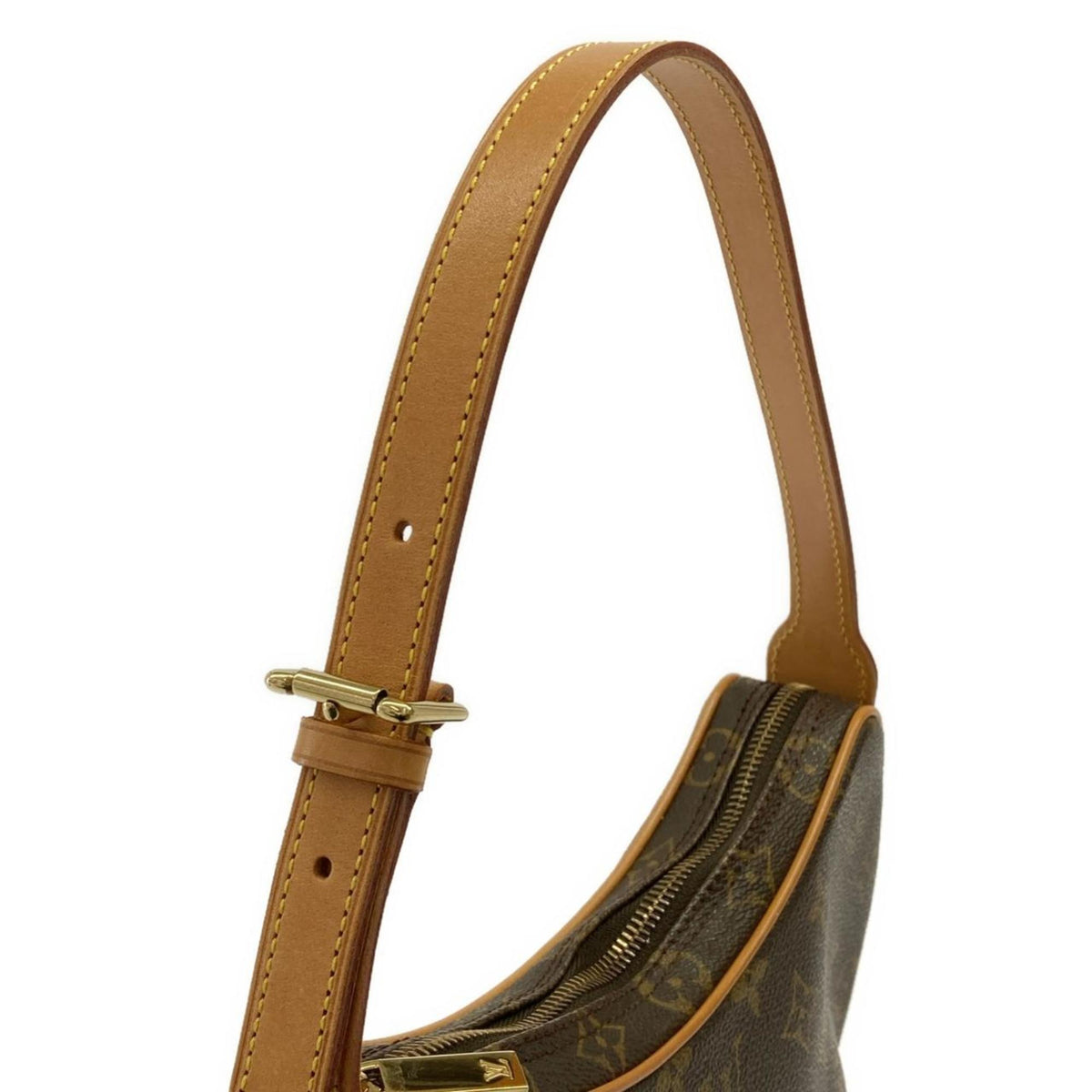 Louis Vuitton Marron Coated Canvas Pochette Shoulder Bag (Pre-Owned)