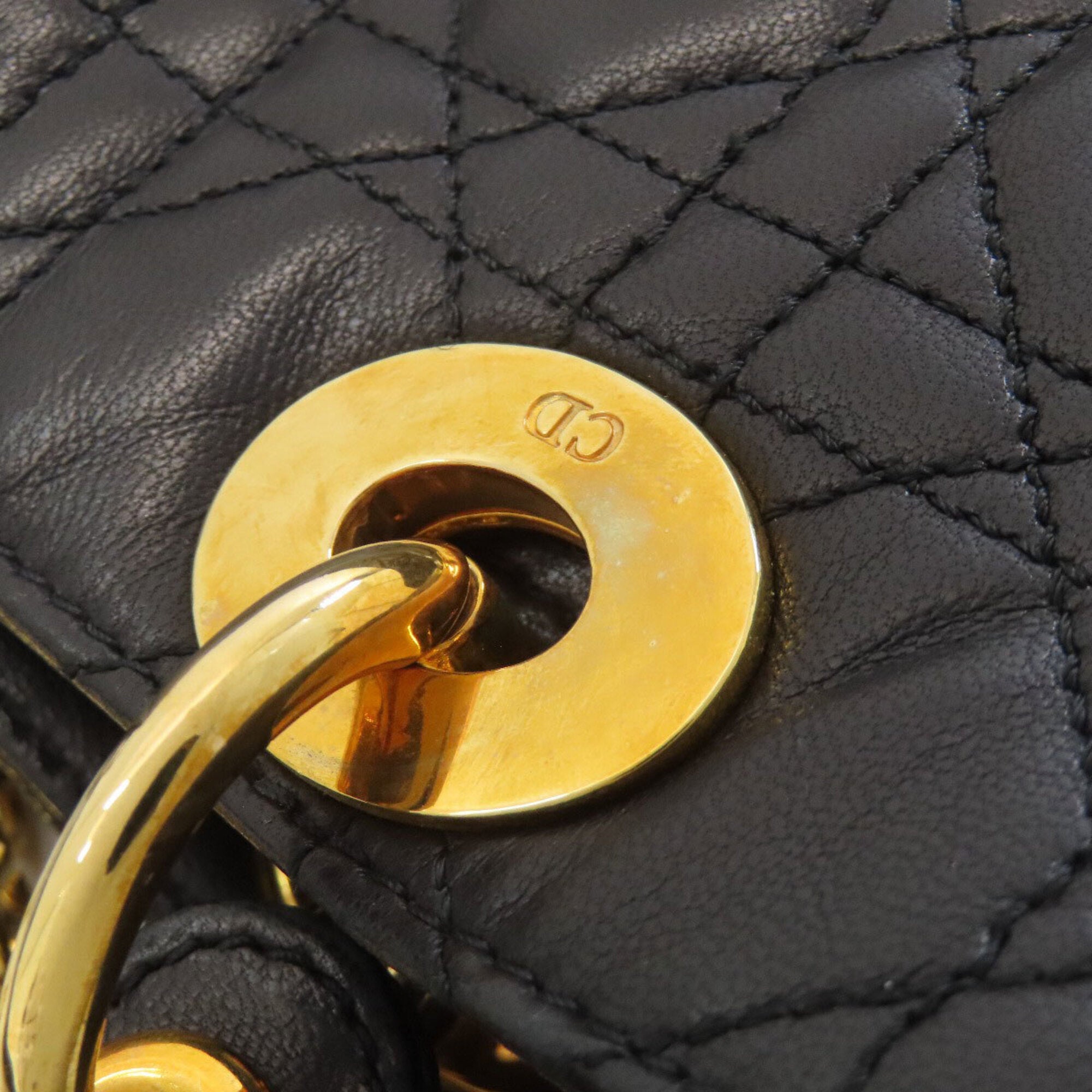 Christian Dior Black Leather Handbag (Pre-Owned)