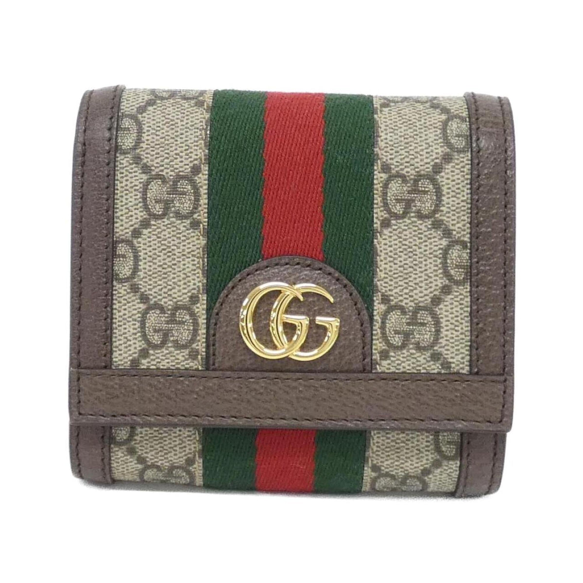 Gucci Beige Brown Gg Supreme Long Wallet (Bi-Fold) (Pre-Owned)