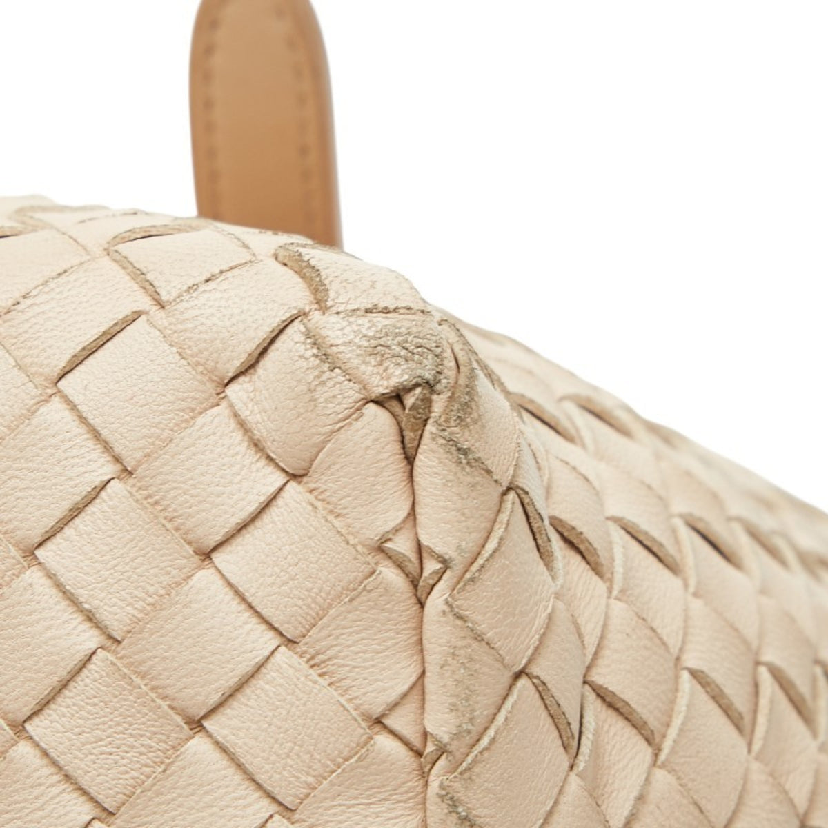 Bottega Veneta Pink Beige Leather Handbag Tote Bag (Pre-Owned)
