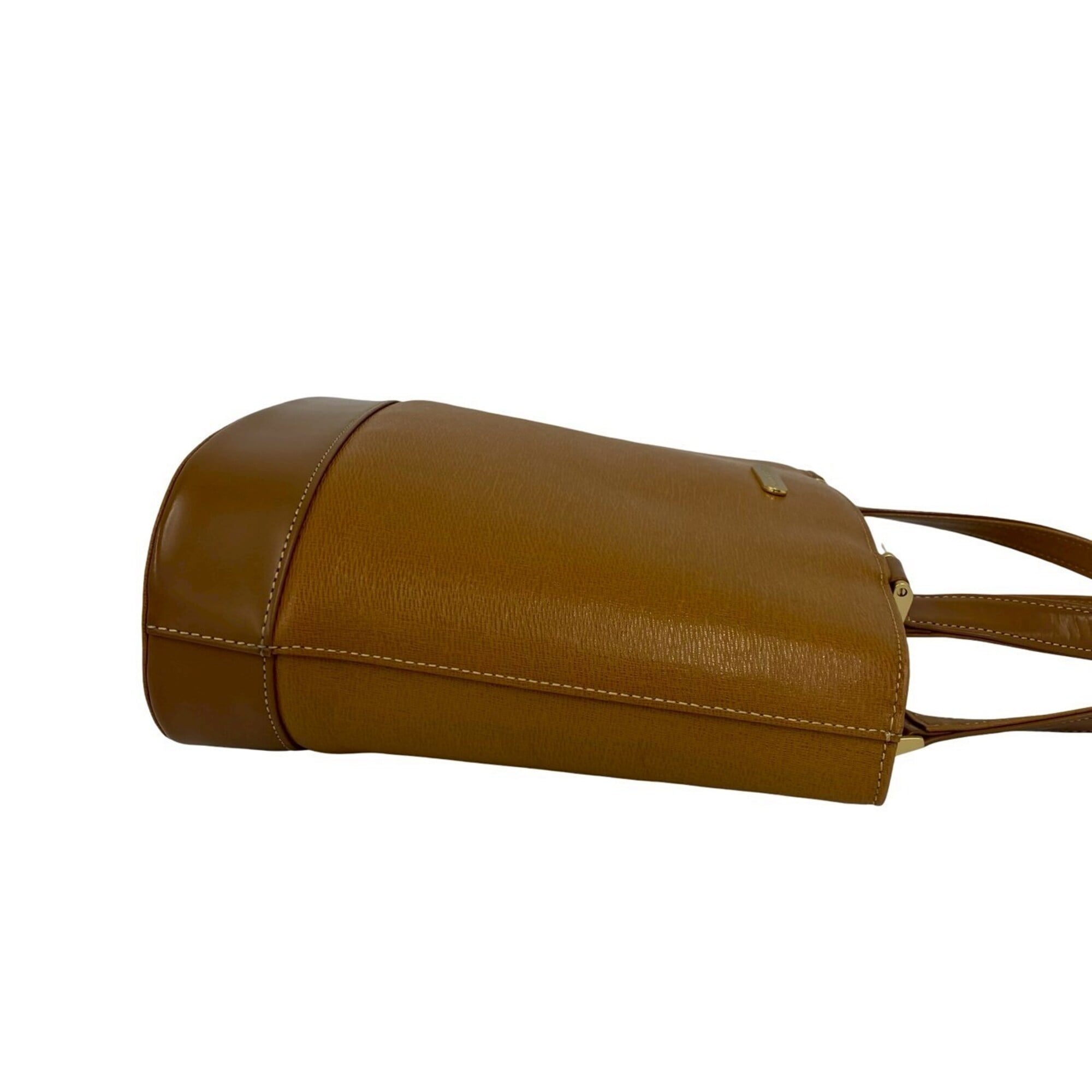 Burberry Brown Leather Handbag Tote Bag (Pre-Owned)