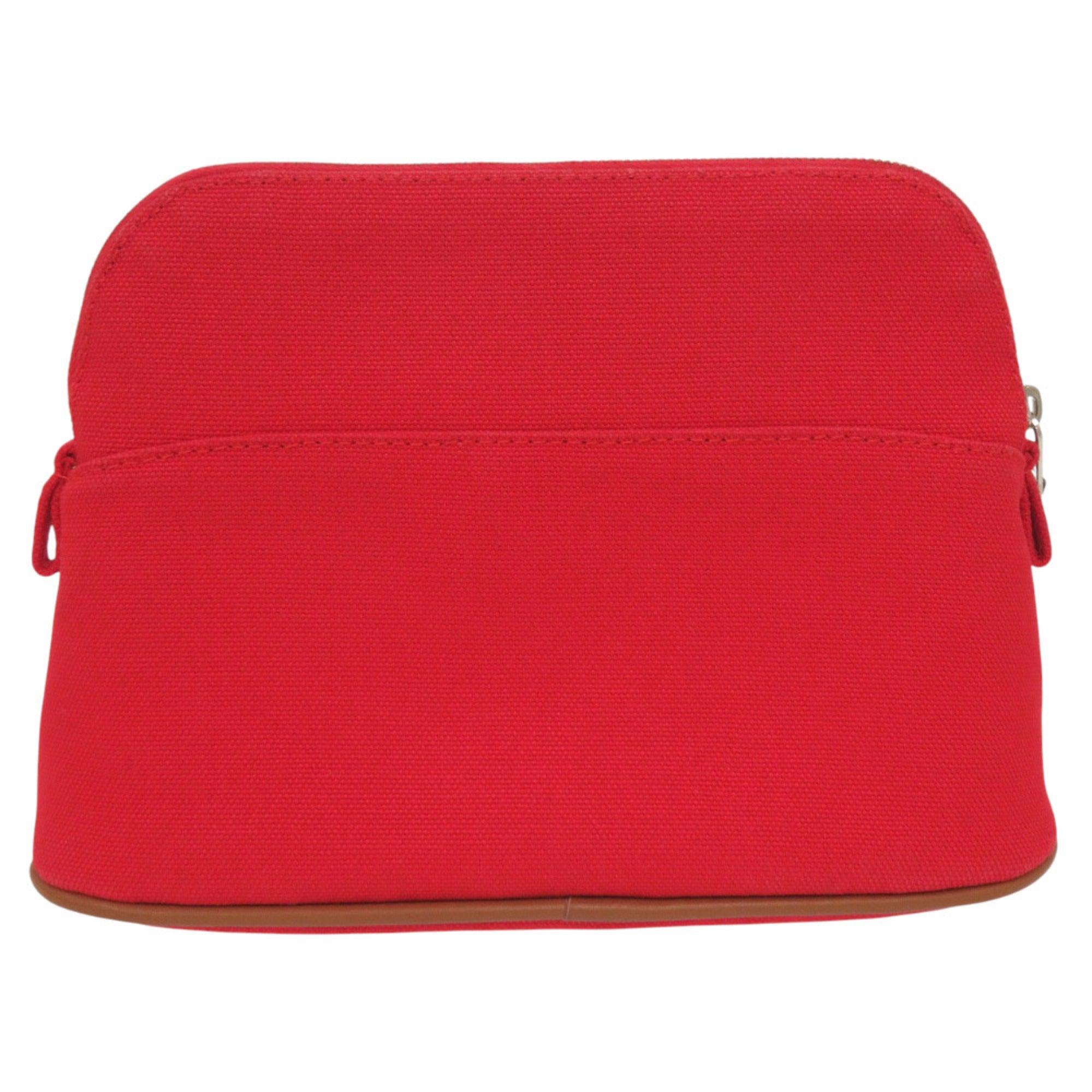 Hermes Brown Red Color Cotton Handbag Pouch (Pre-Owned)