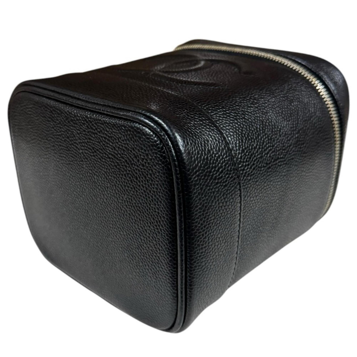 Chanel Black Grained Calfskin Handbag Vanity Bag (Pre-Owned)