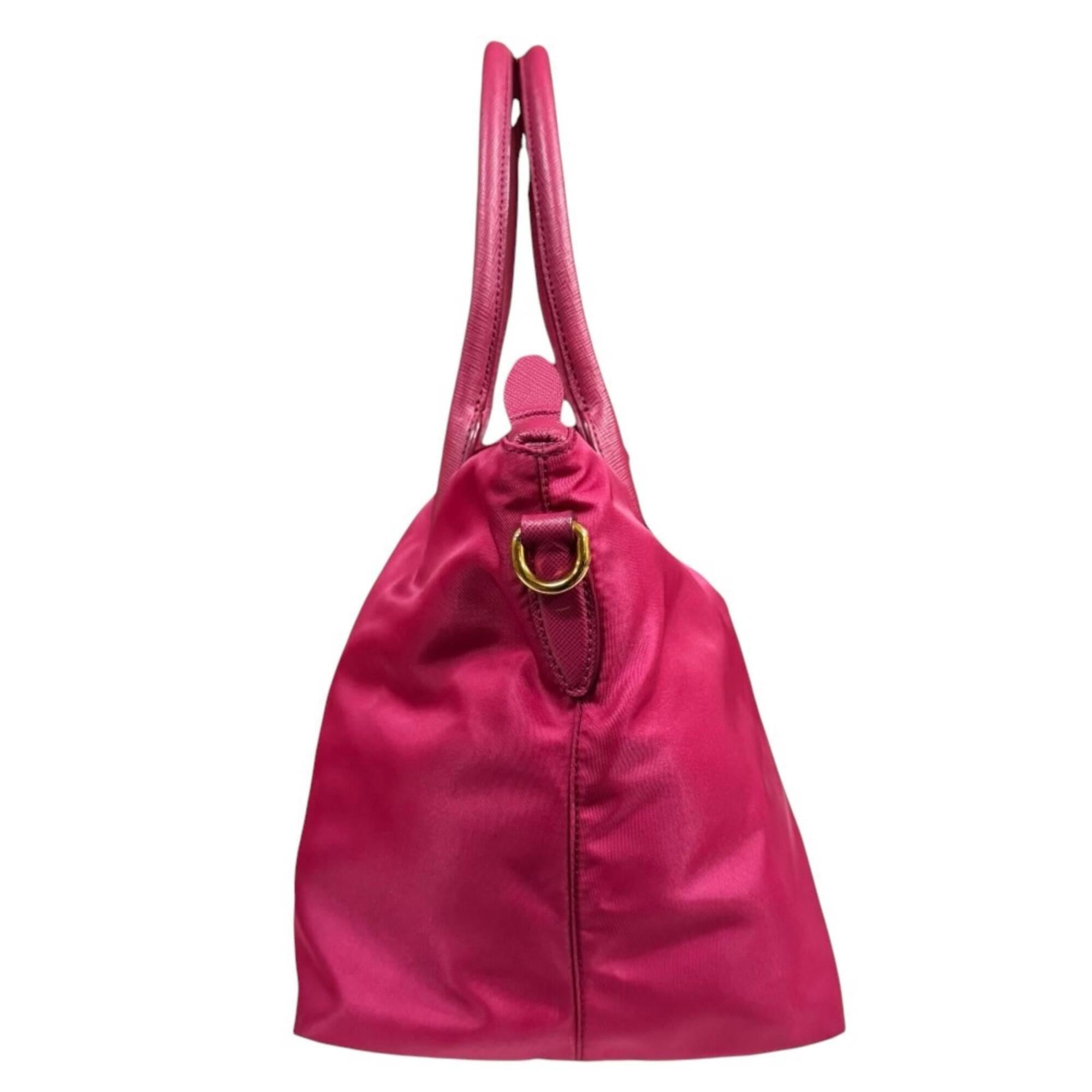 Prada Pink Nylon Shoulder Bag (Pre-Owned)
